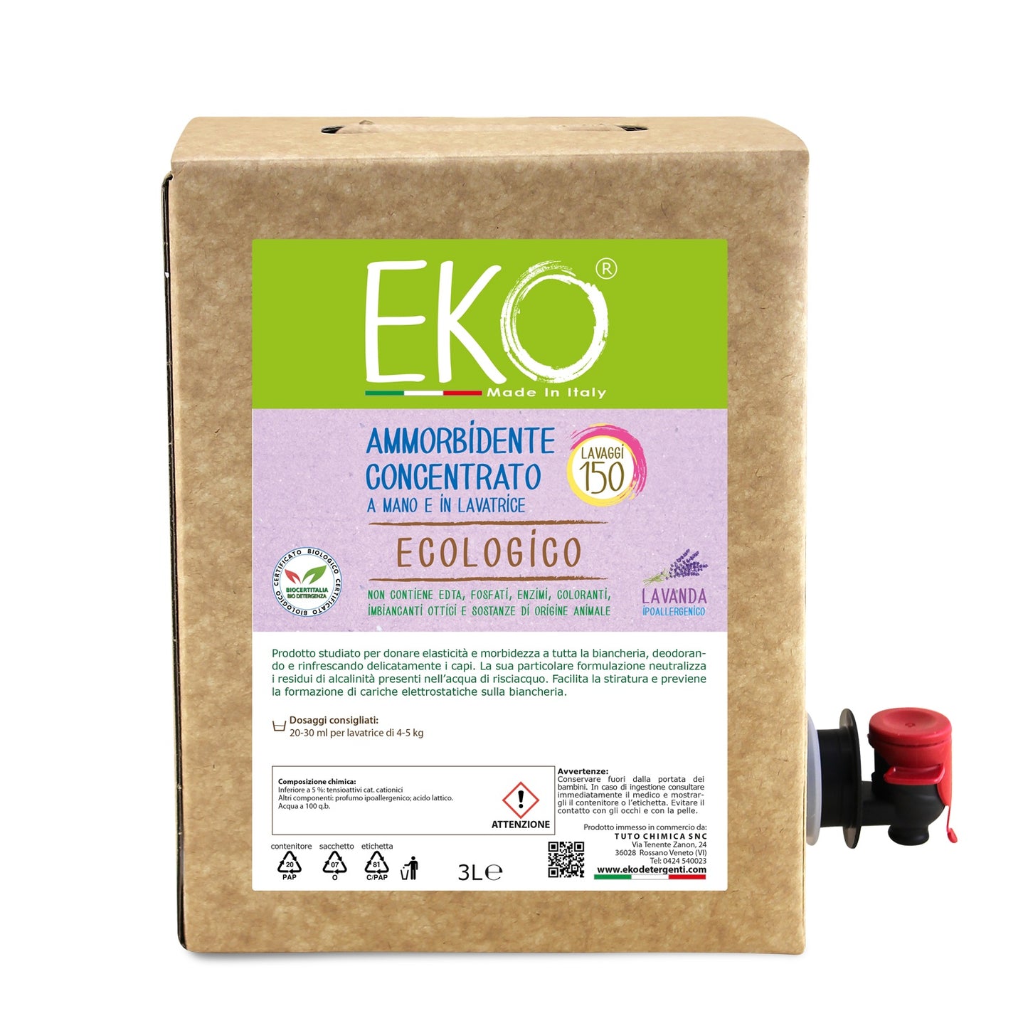 bag in box Eko ammorbidente ecologico liquido
