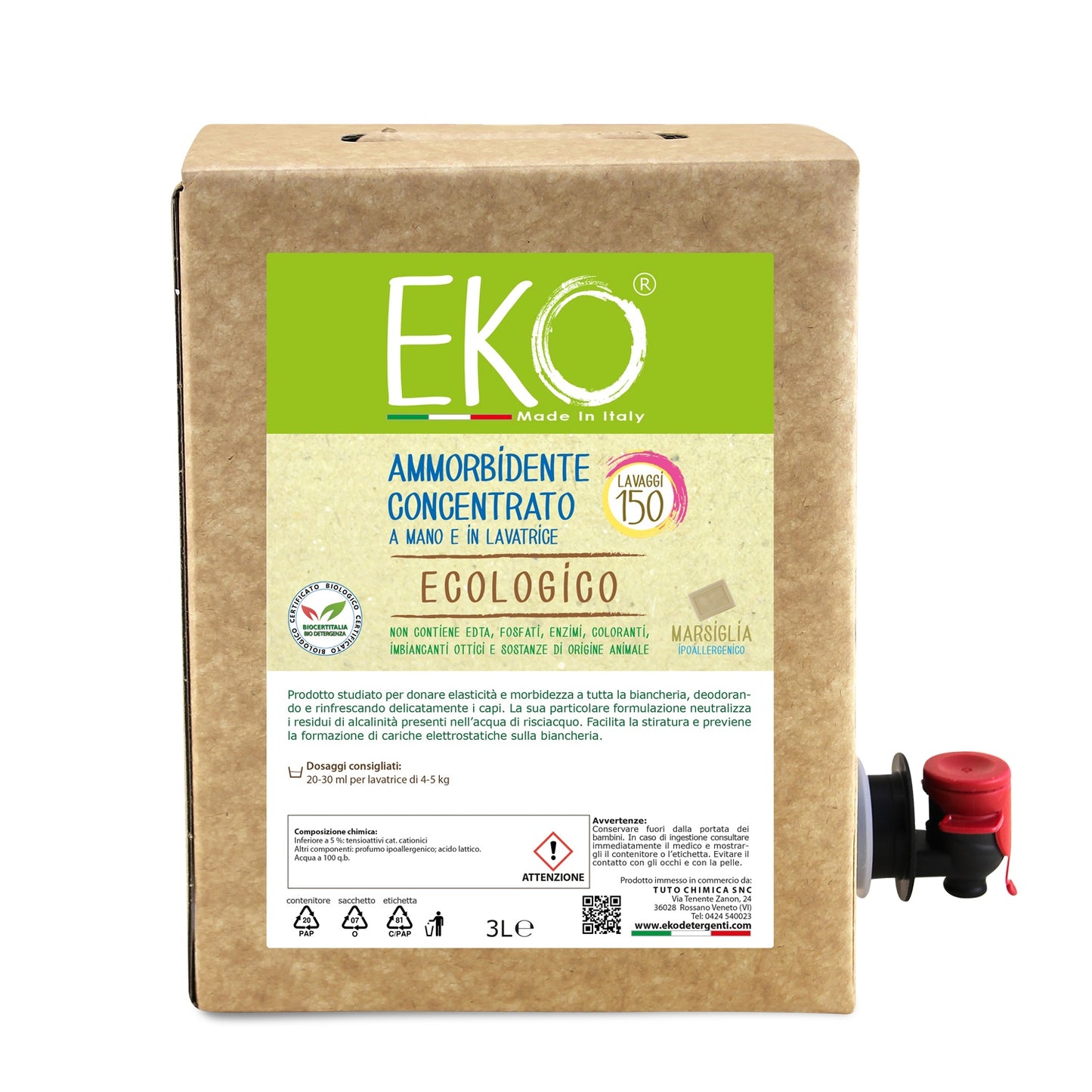 bag in box Eko ammorbidente ecologico liquido