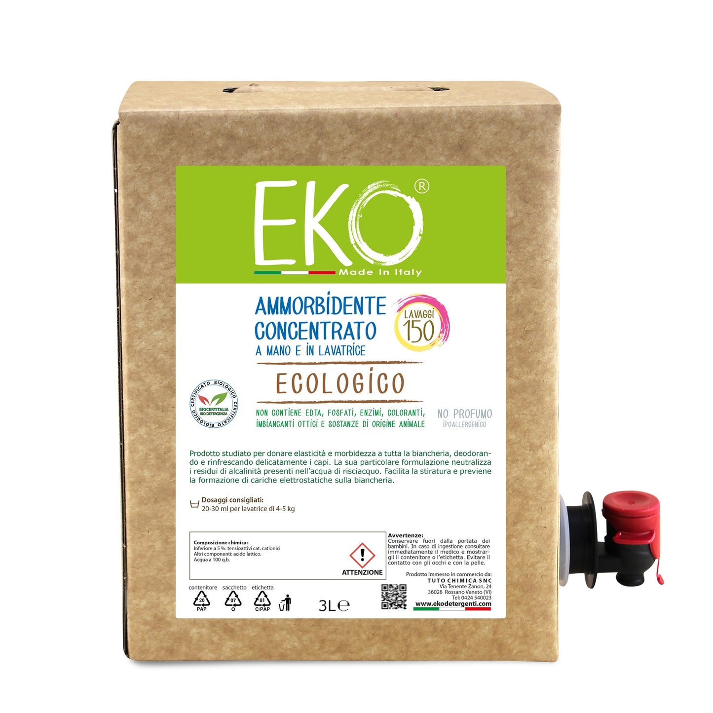 bag in box ammorbidente ecologico liquido Eko