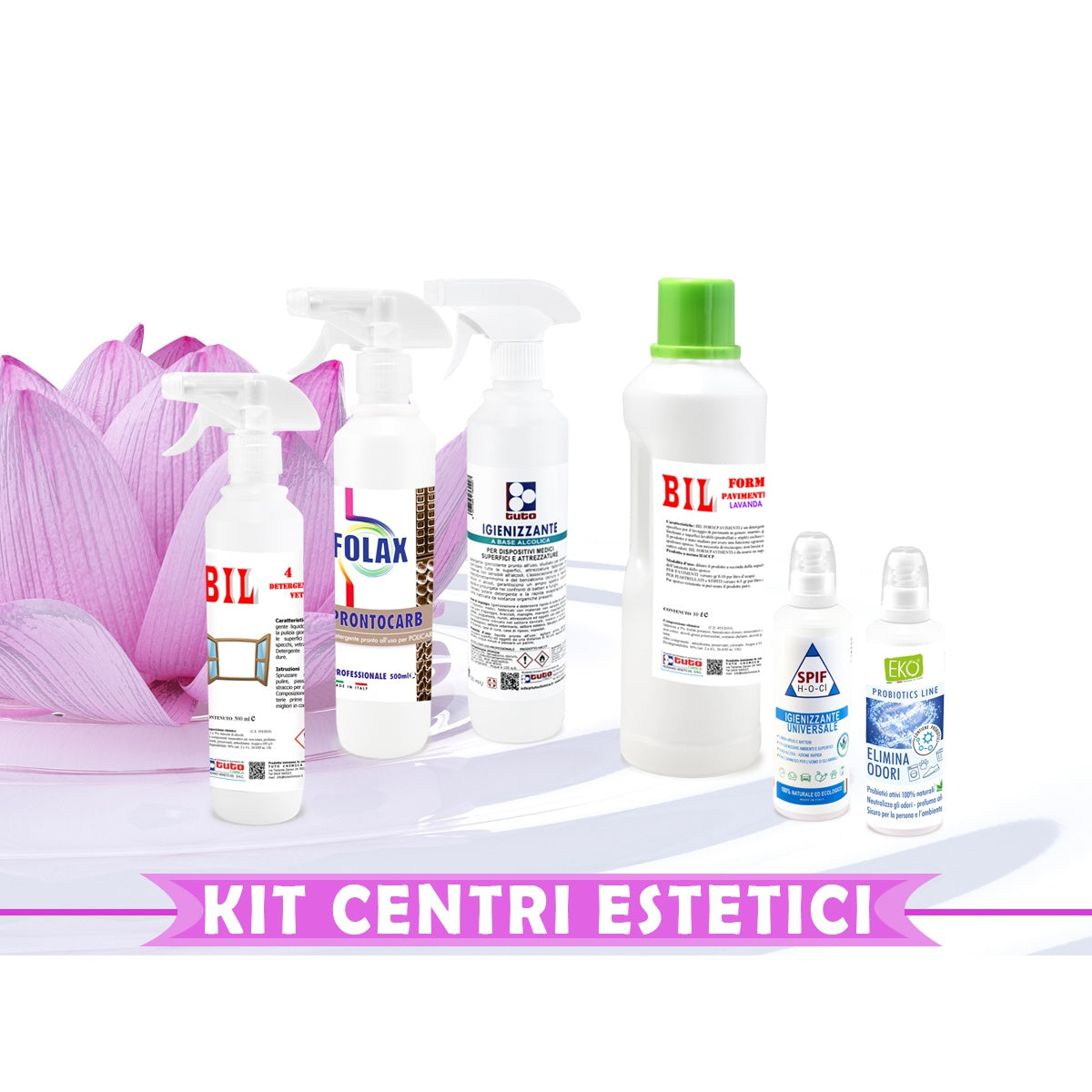 Kit Detersivi Professionali Centri Estetici Igiene