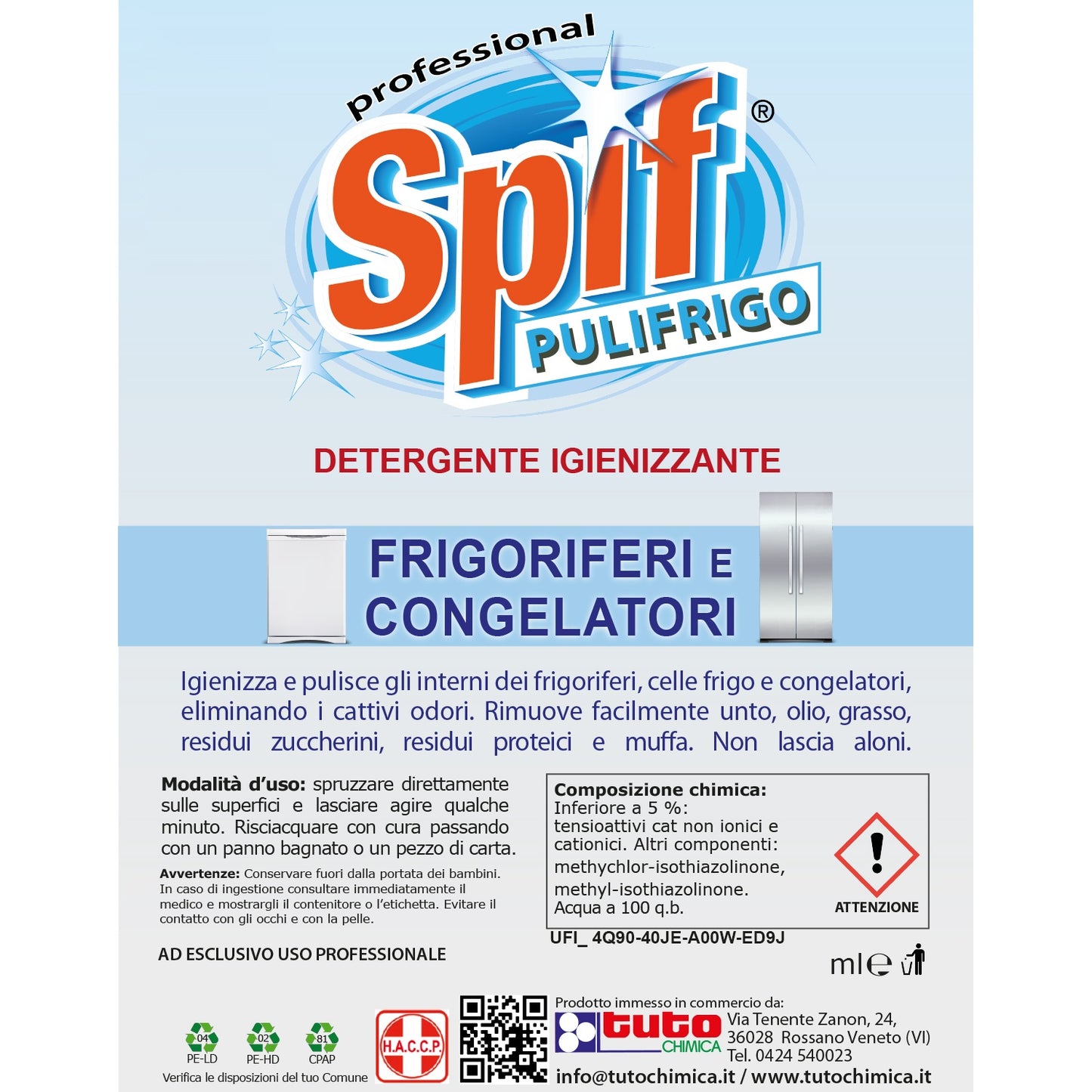 Spif pulifrigo e congelatori