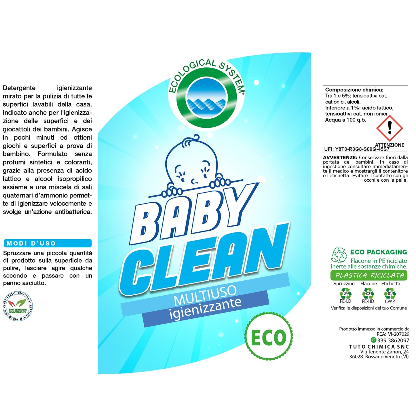 Baby clean Detergente igienizzante