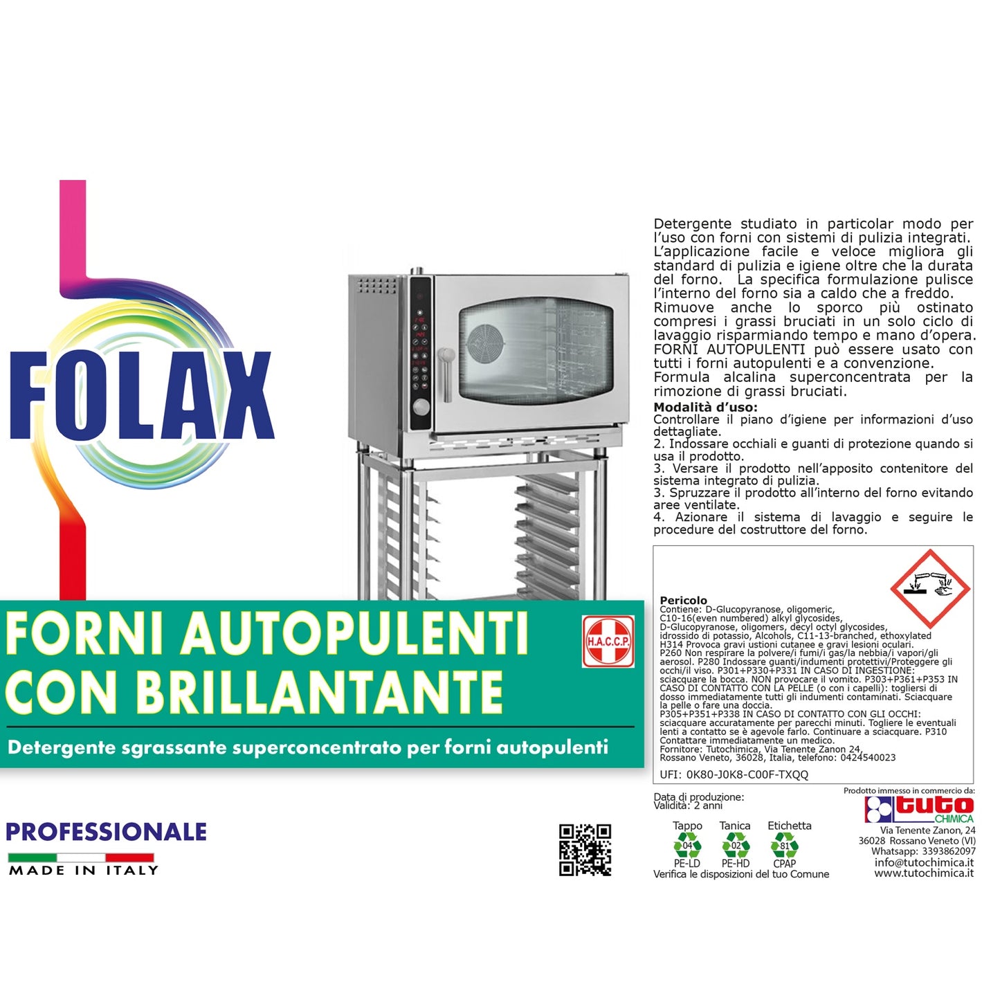 Folax detergente forni autopulenti con brillantante