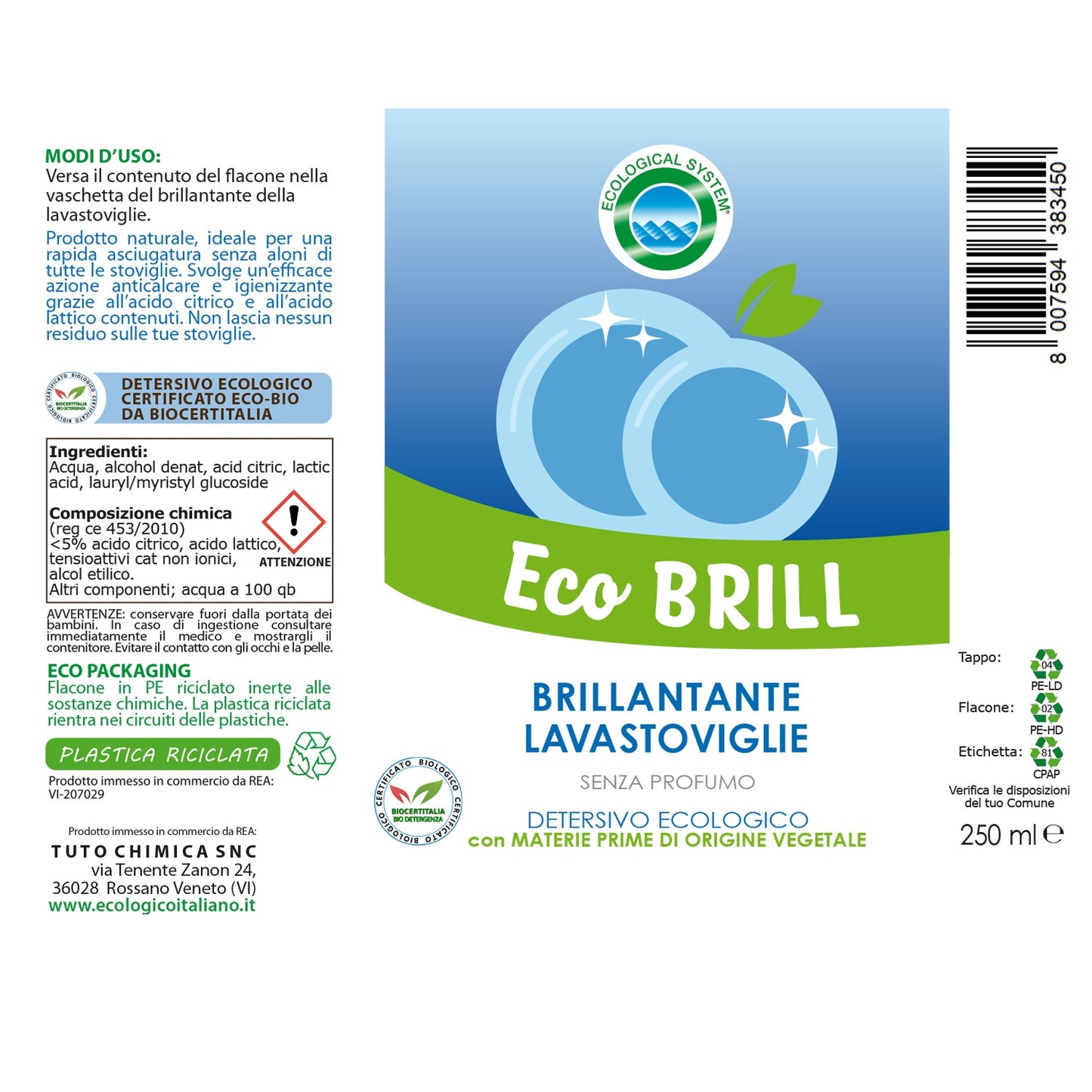 Eco Brill brillantante ecologico 250ml