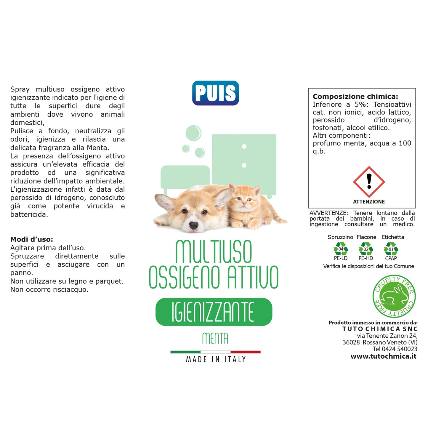 Puis Multiuso Ossigeno Attivo Igienizzante 250ml