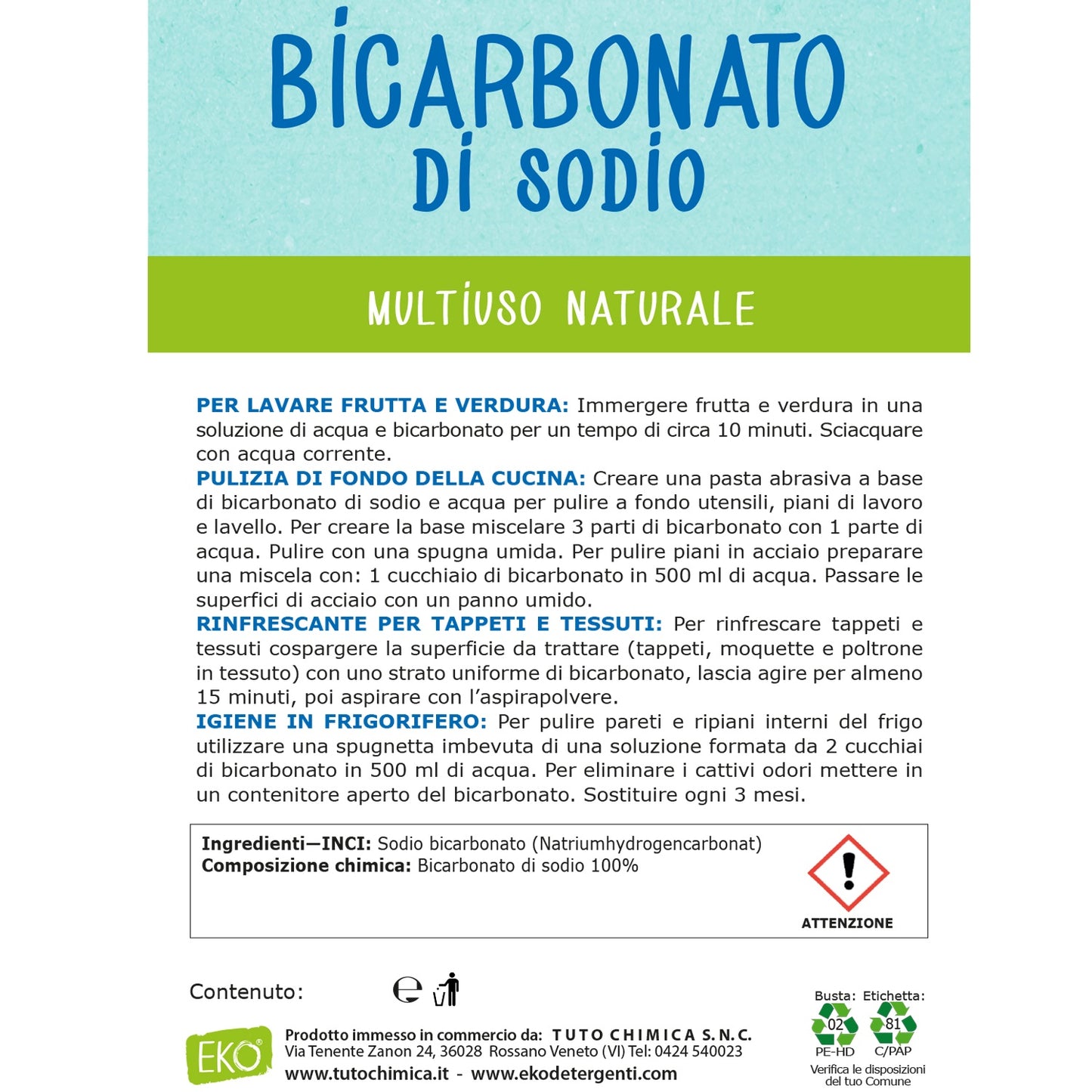 Bicarbonato di sodio 1Kg