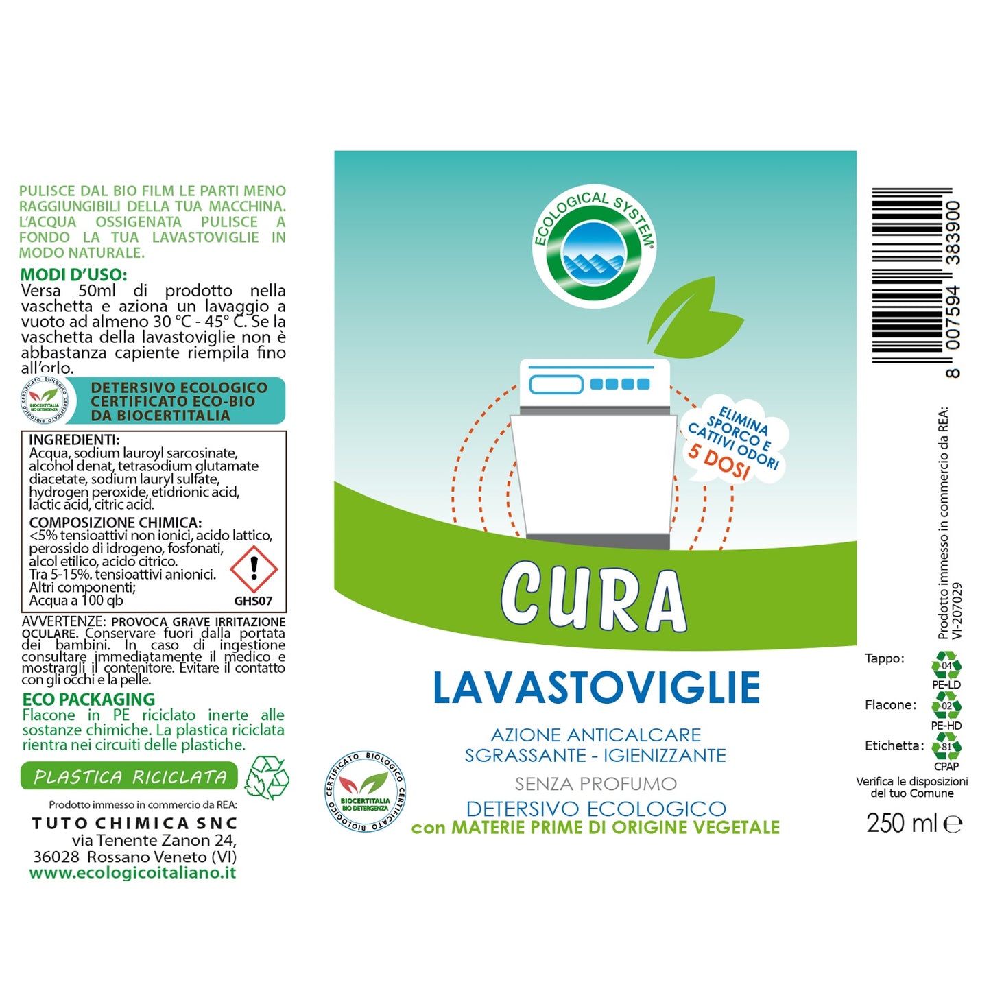 Cura Lavastoviglie 250ml