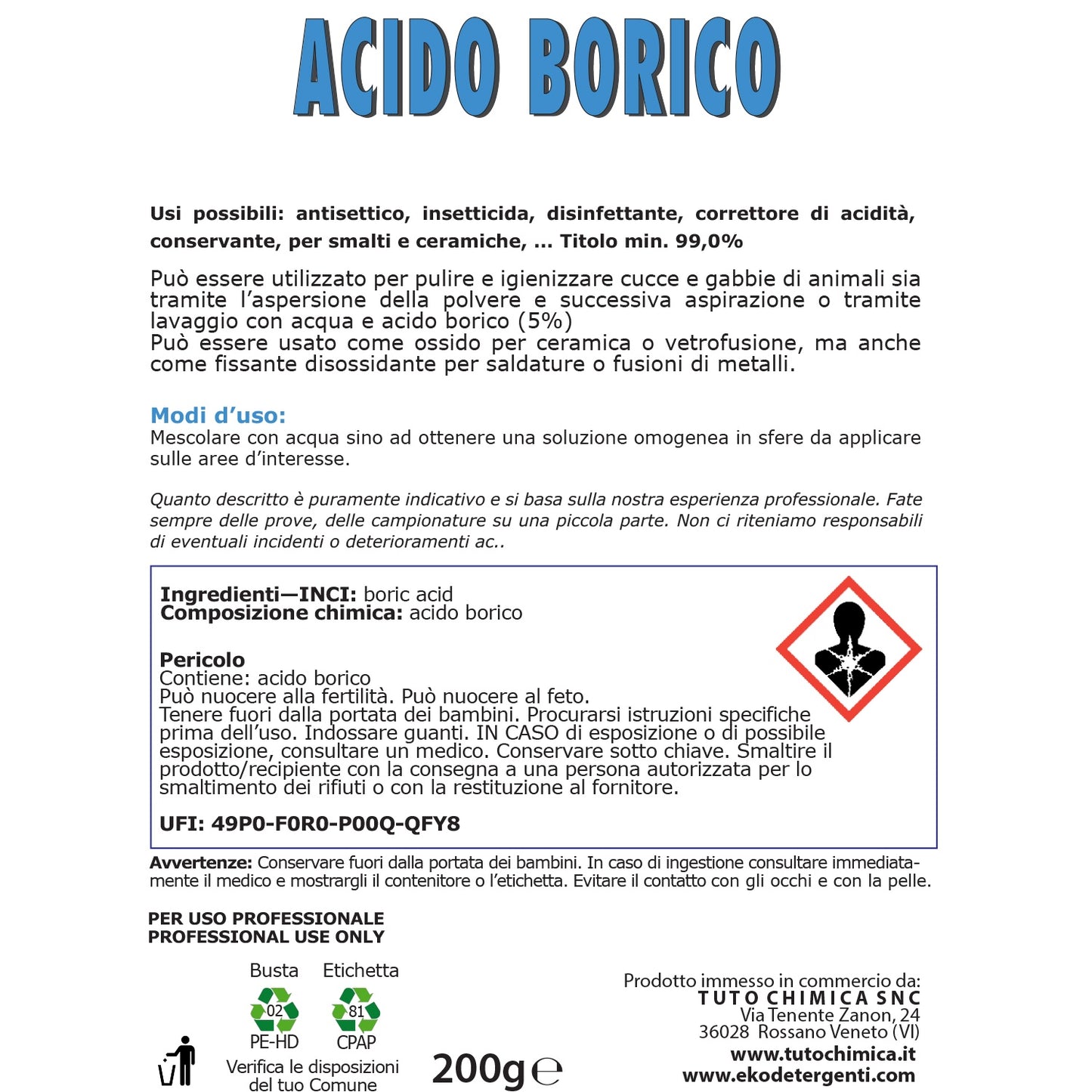 Acido Borico 500g