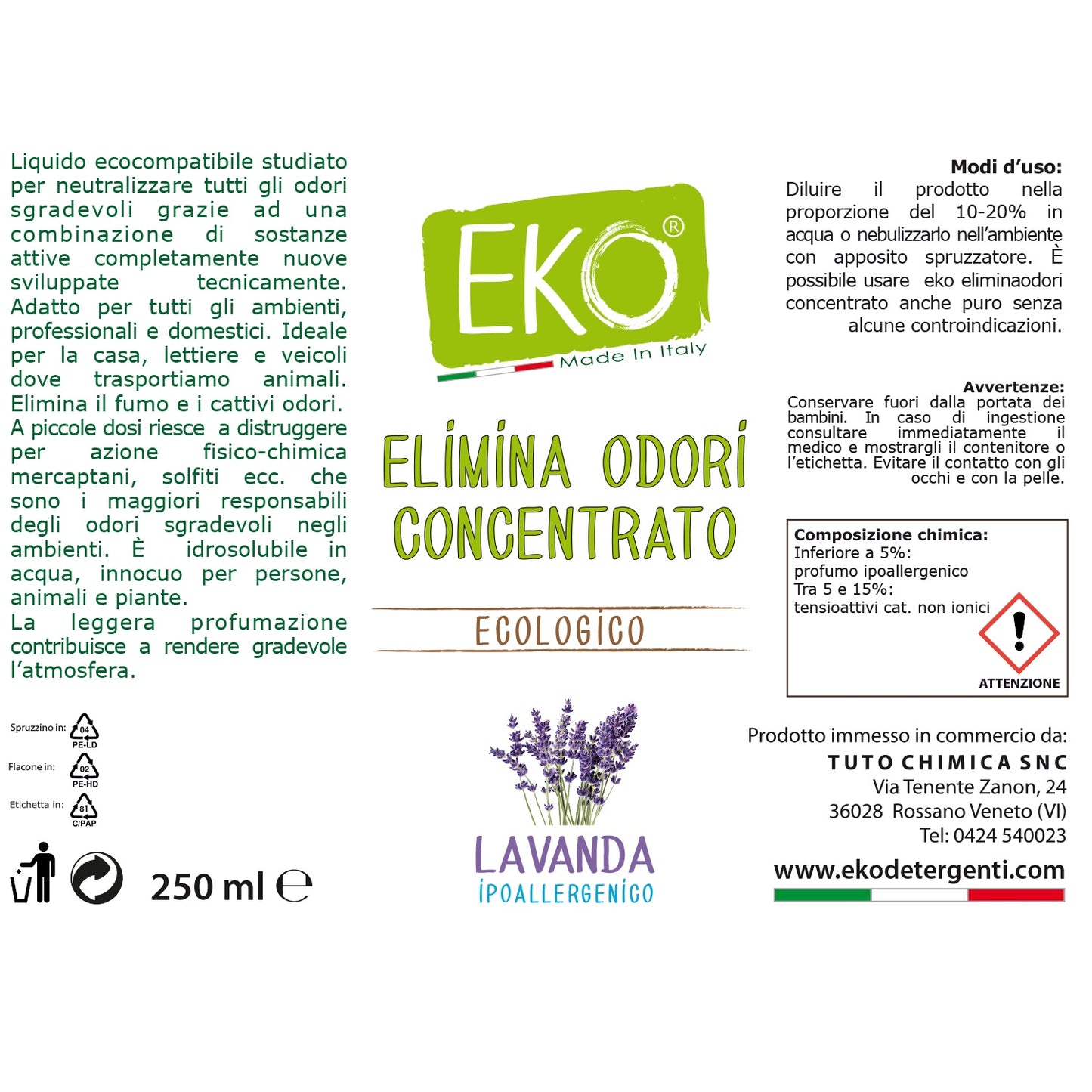 Eko elimina odori spray 250ml