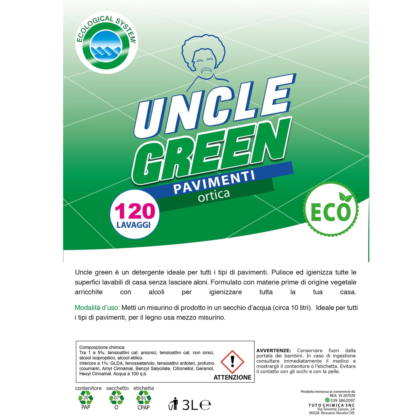 Uncle green detersivo pavimenti