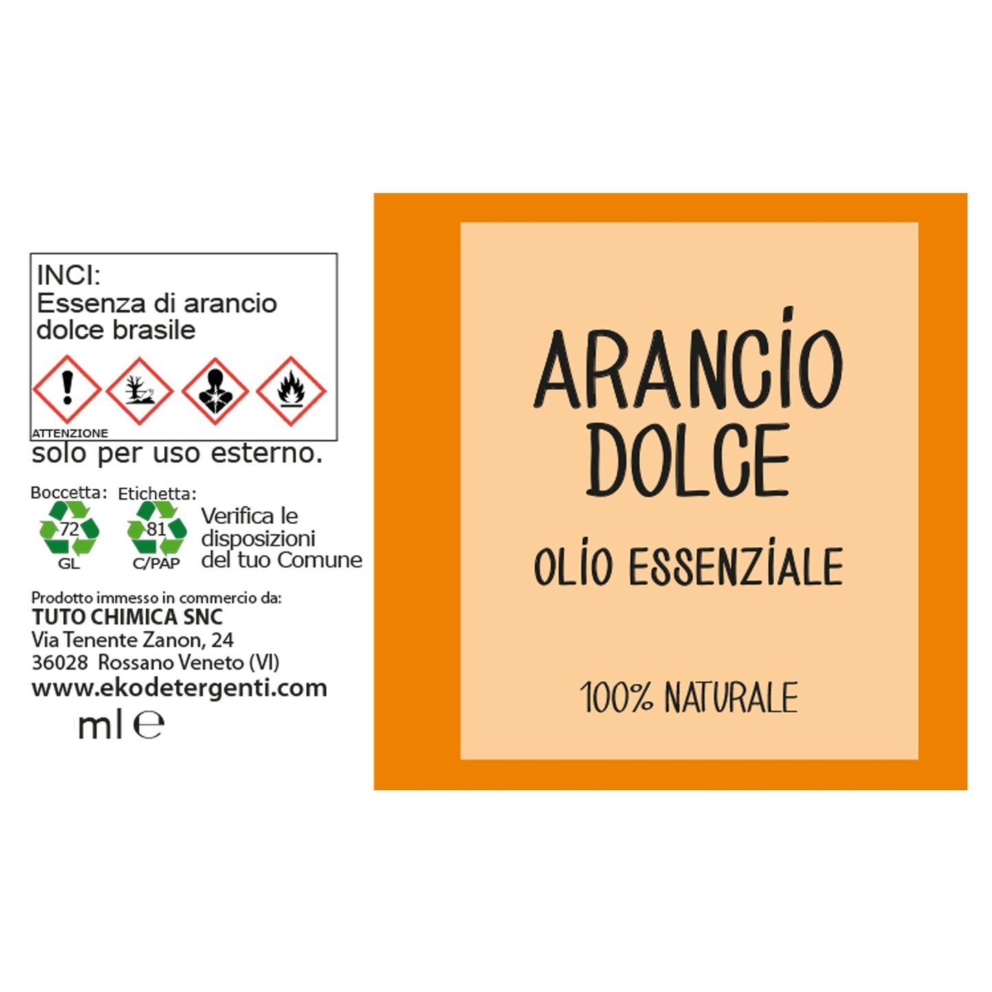 Olio essenziale arancio dolce idea regalo