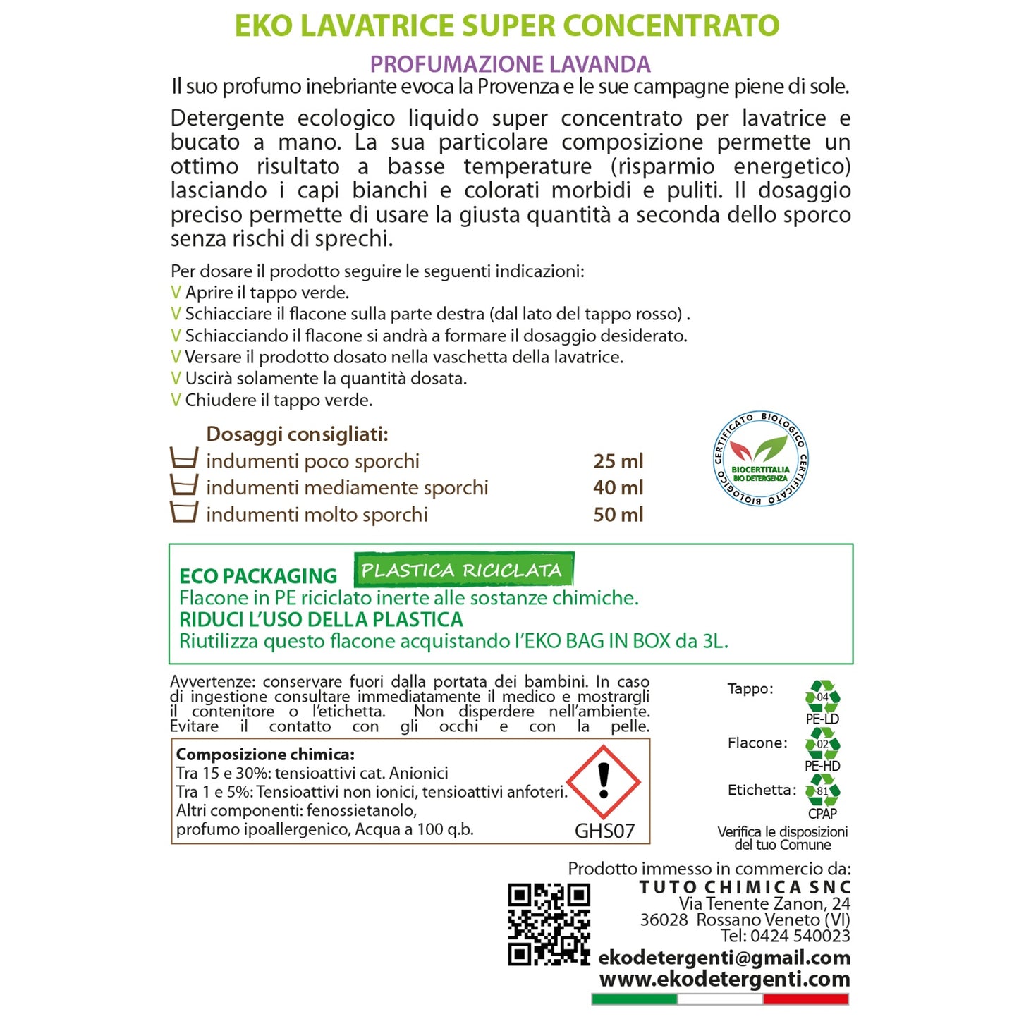 Bag in Box Kit Eko detersivo ecologico lavatrice e bucato a mano