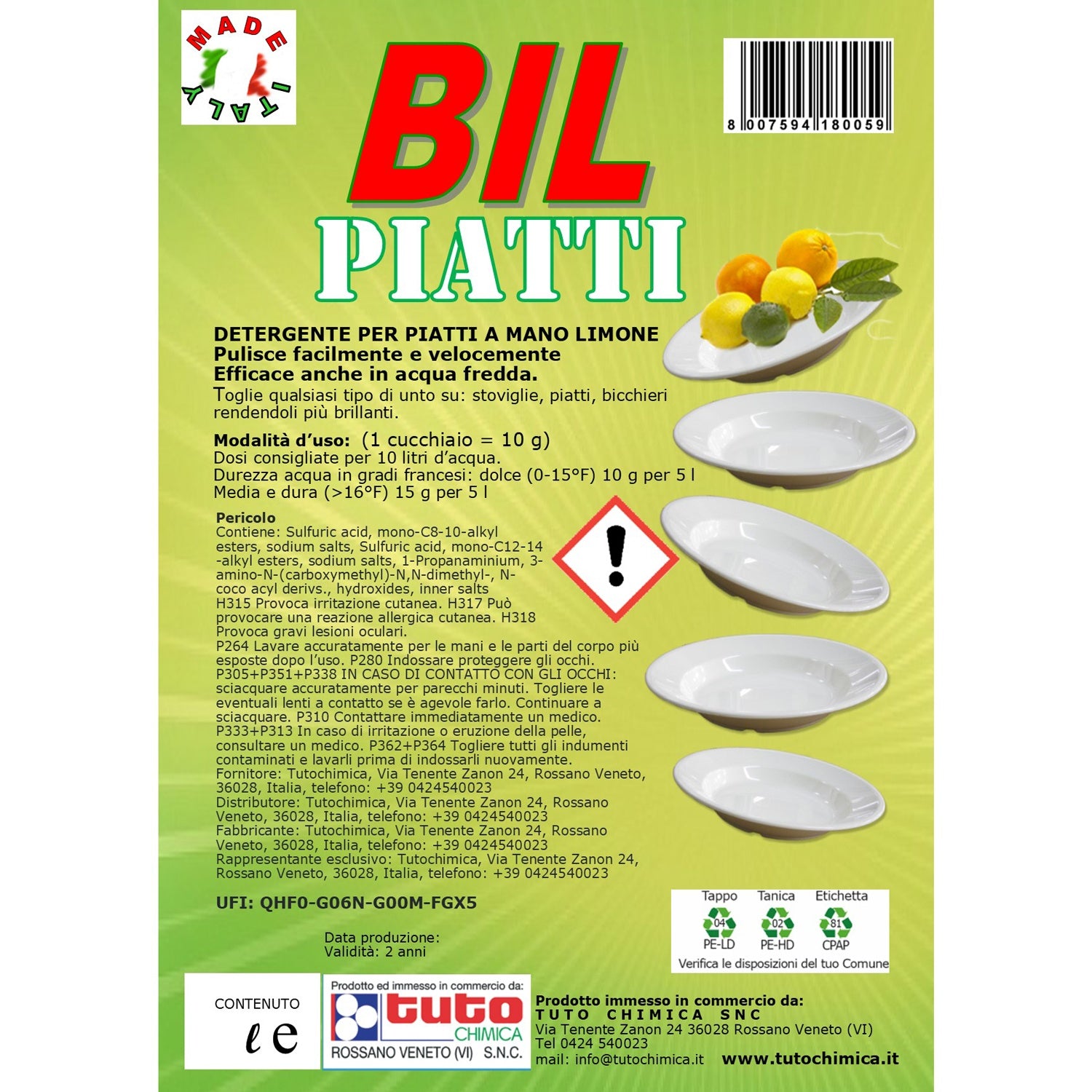 Bil 8 detersivo piatti
