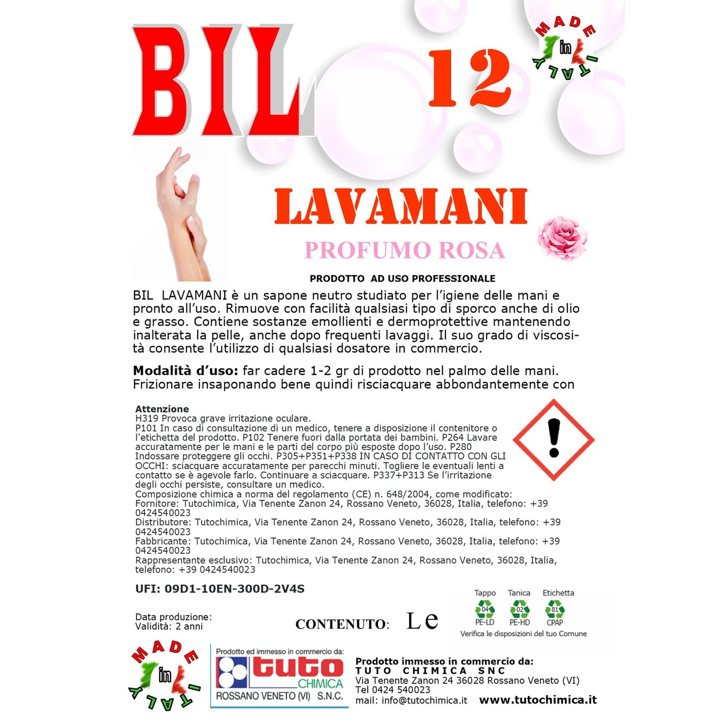 Bil 12 sapone liquido mani 5l