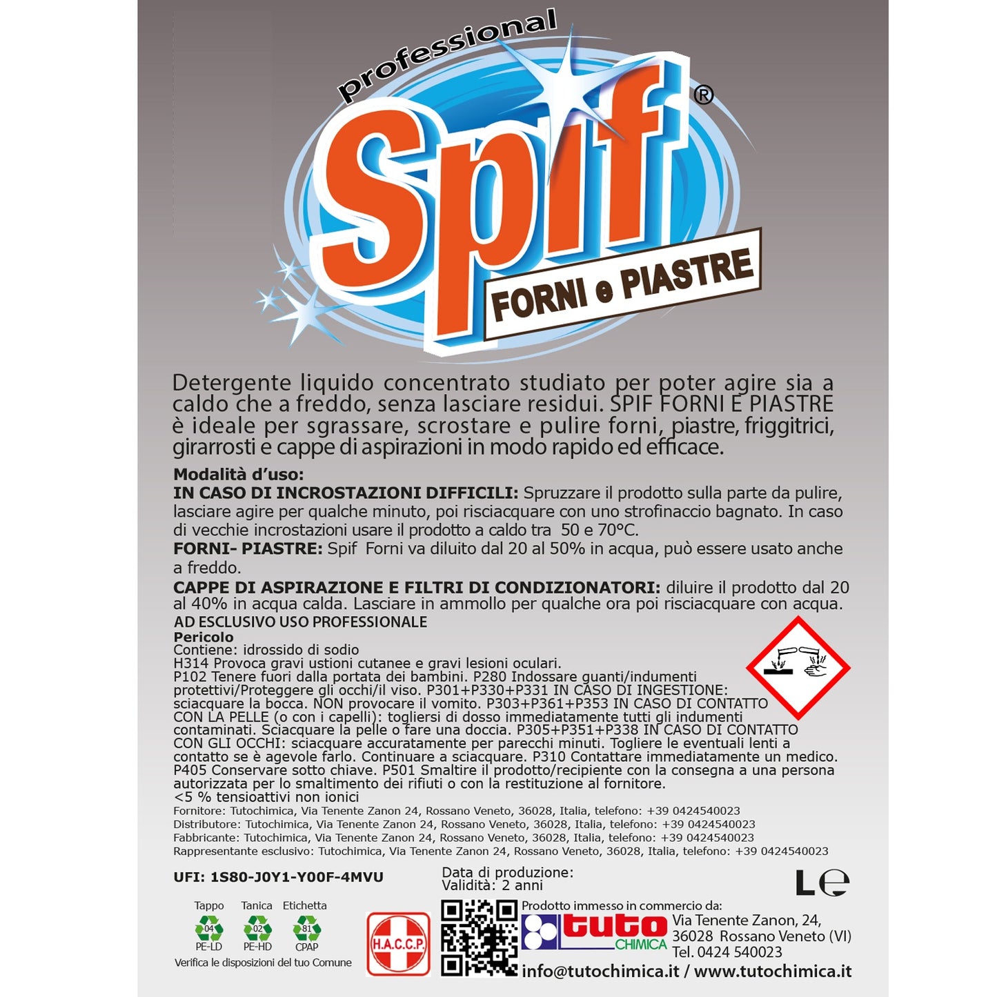 Spif detergente forni e piastre