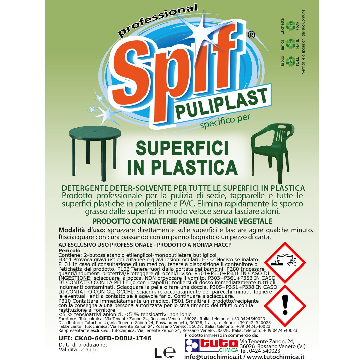 Spif puliplast sgrassatore plastica
