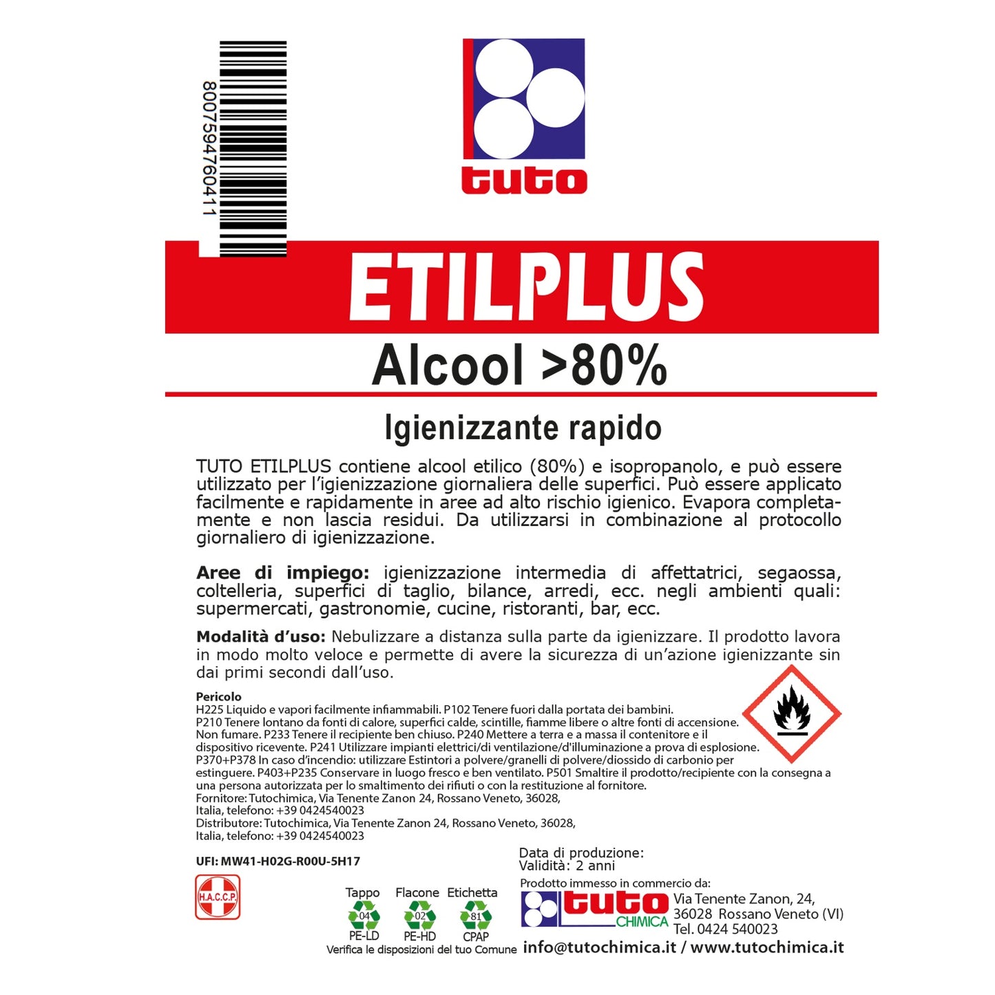 Etilplus igienizzante alcolico spray