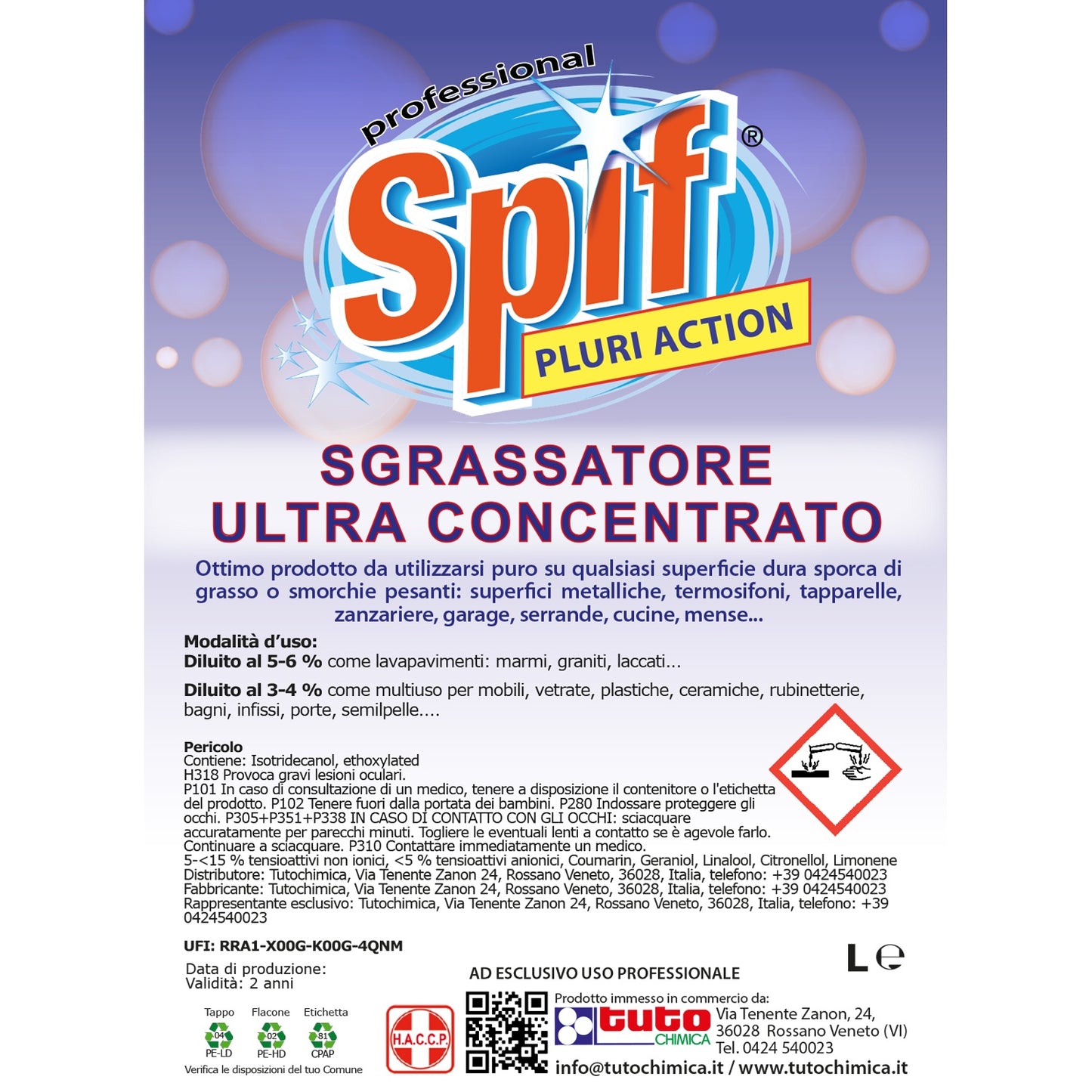 Spif Pluri Action Sgrassatore Ultra Concentrato