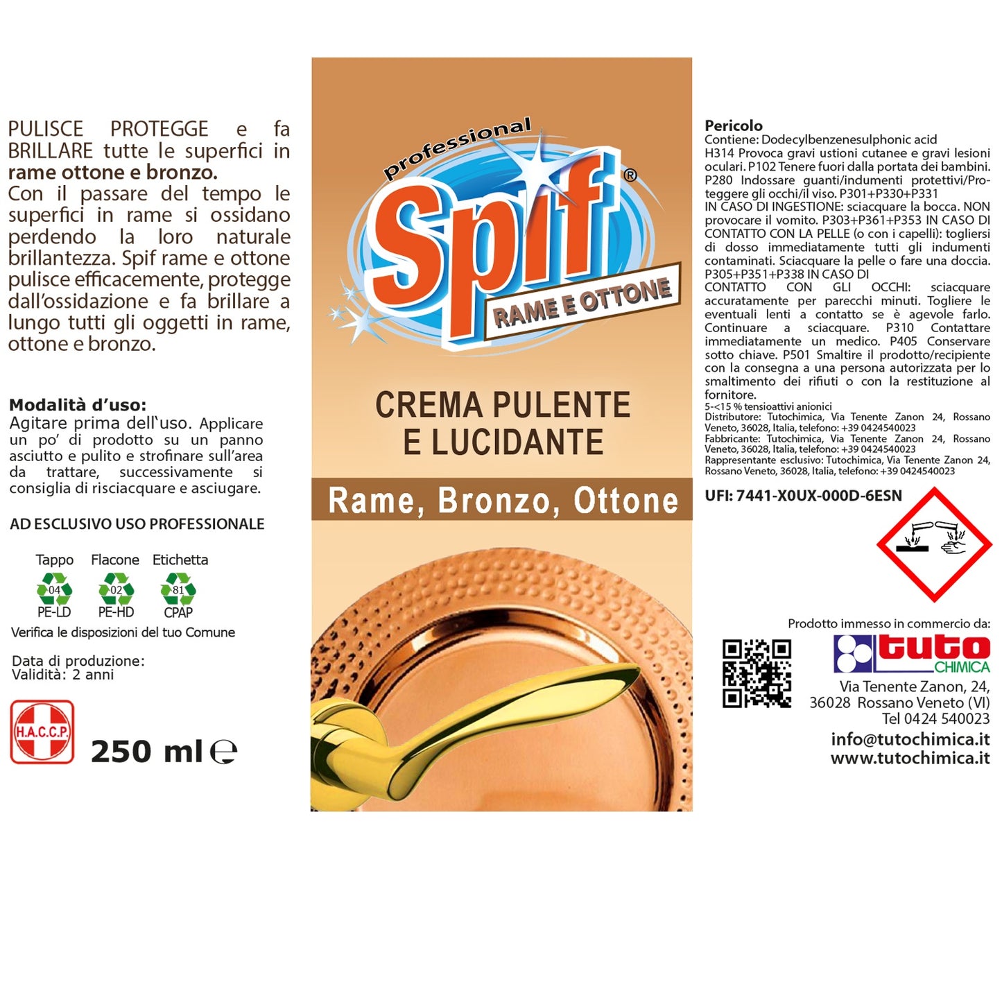 Spif rame e ottone 250ml