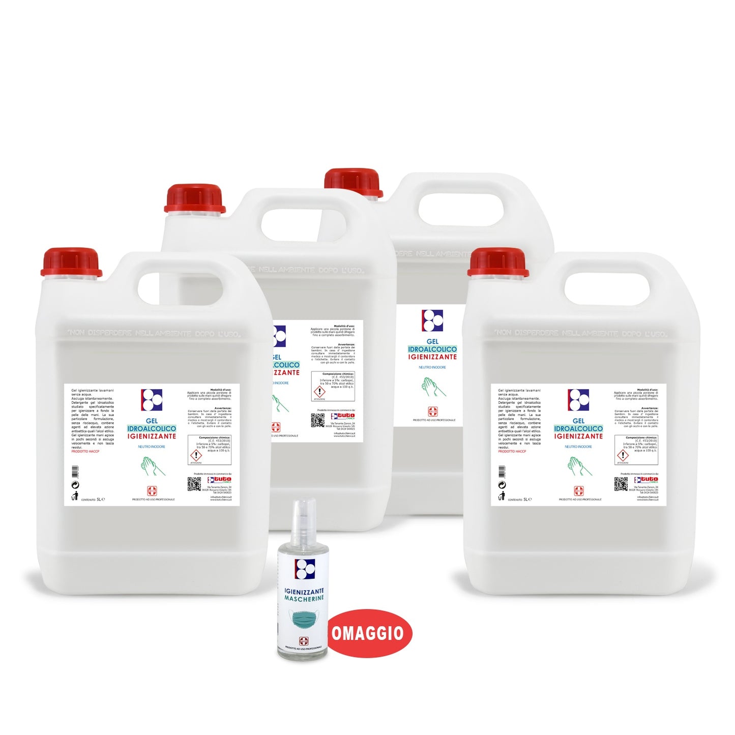 Promo gel mani igienizzante 4 taniche da 5l