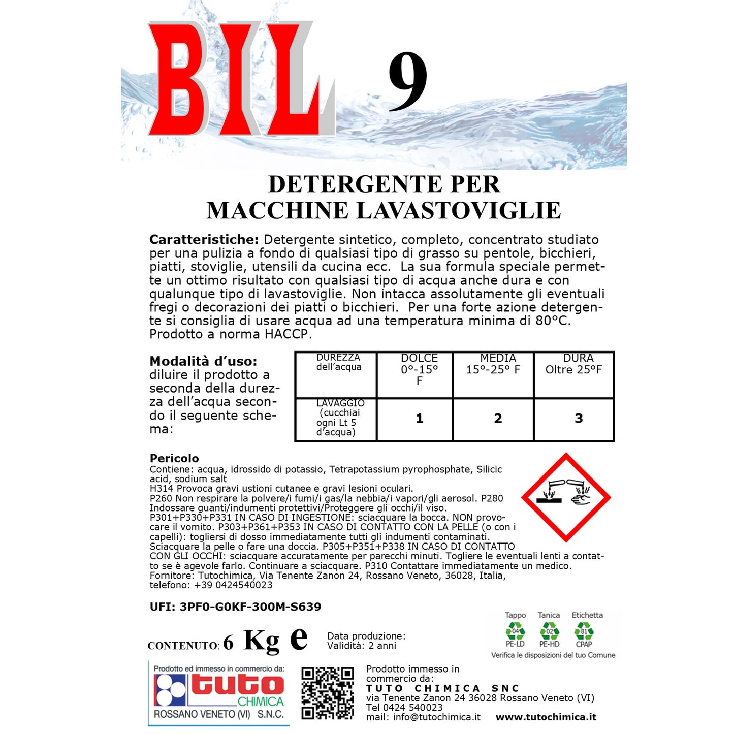 Bil 9 Detersivo liquido lavastoviglie 5L