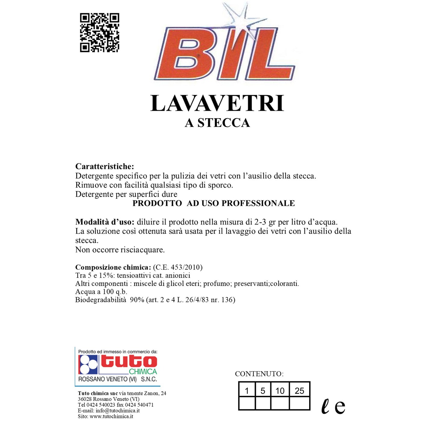 Bil lavavetri a stecca