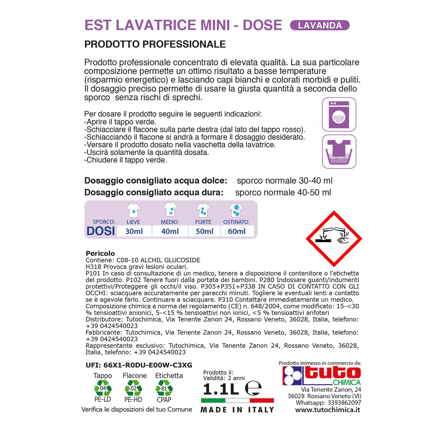 EST Detersivo lavatrice liquido concentrato minidose 1.1L