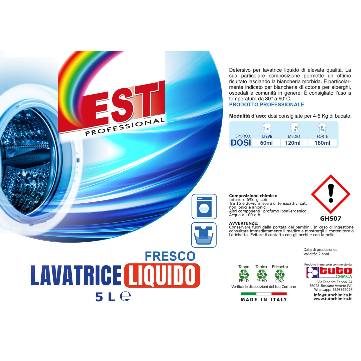 Est detersivo lavatrice liquido