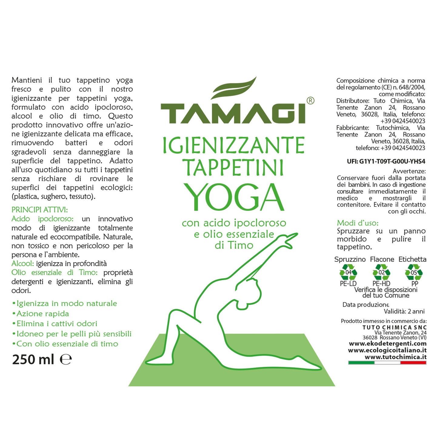 Igienizzante tappetini Yoga 250ml