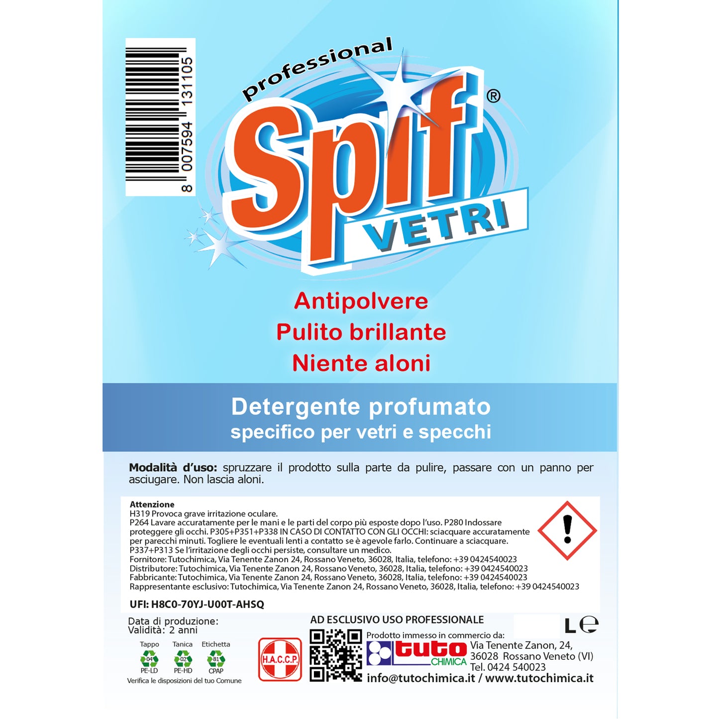 Spif detergente vetri