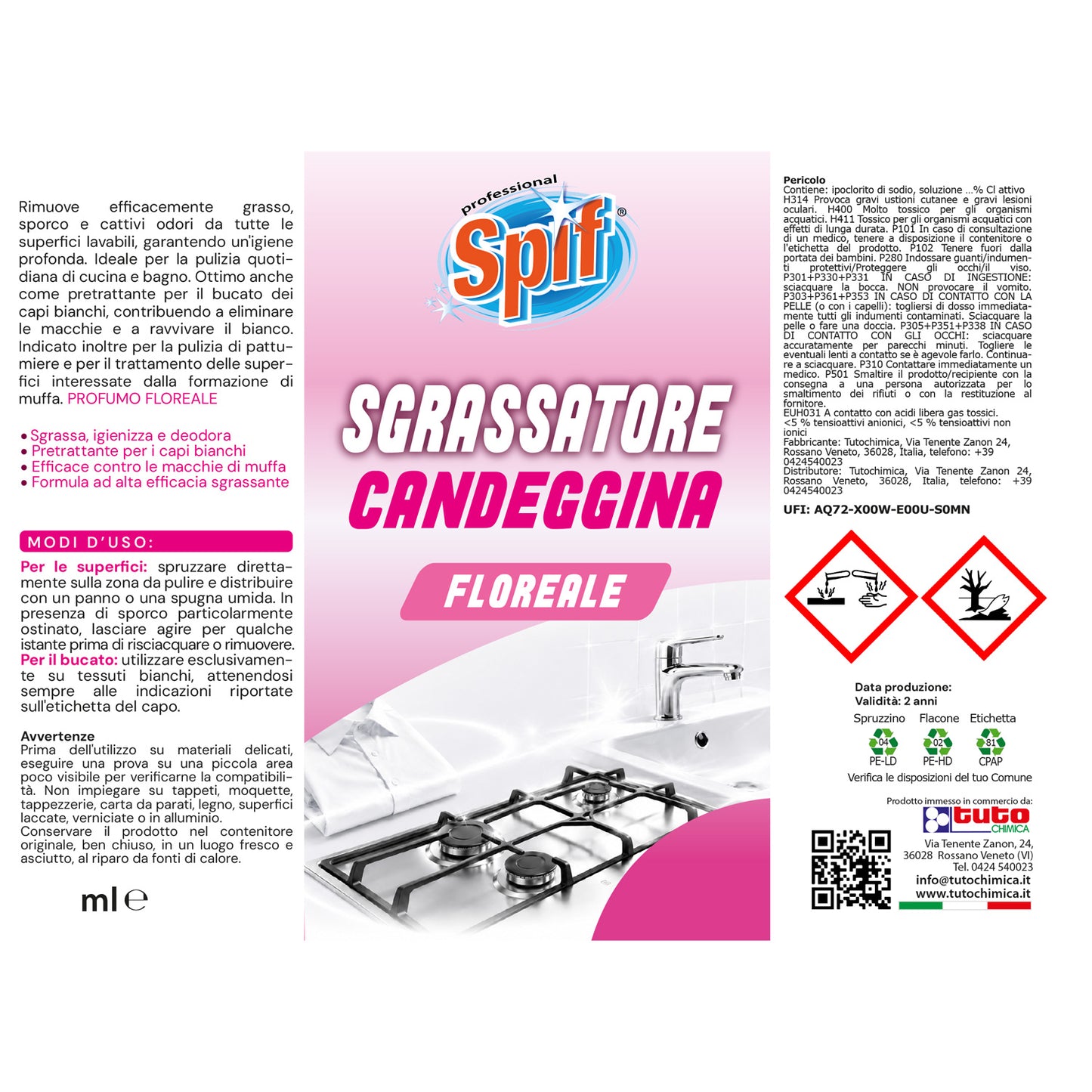 Sgrassatore Candeggina Profumato 500ml