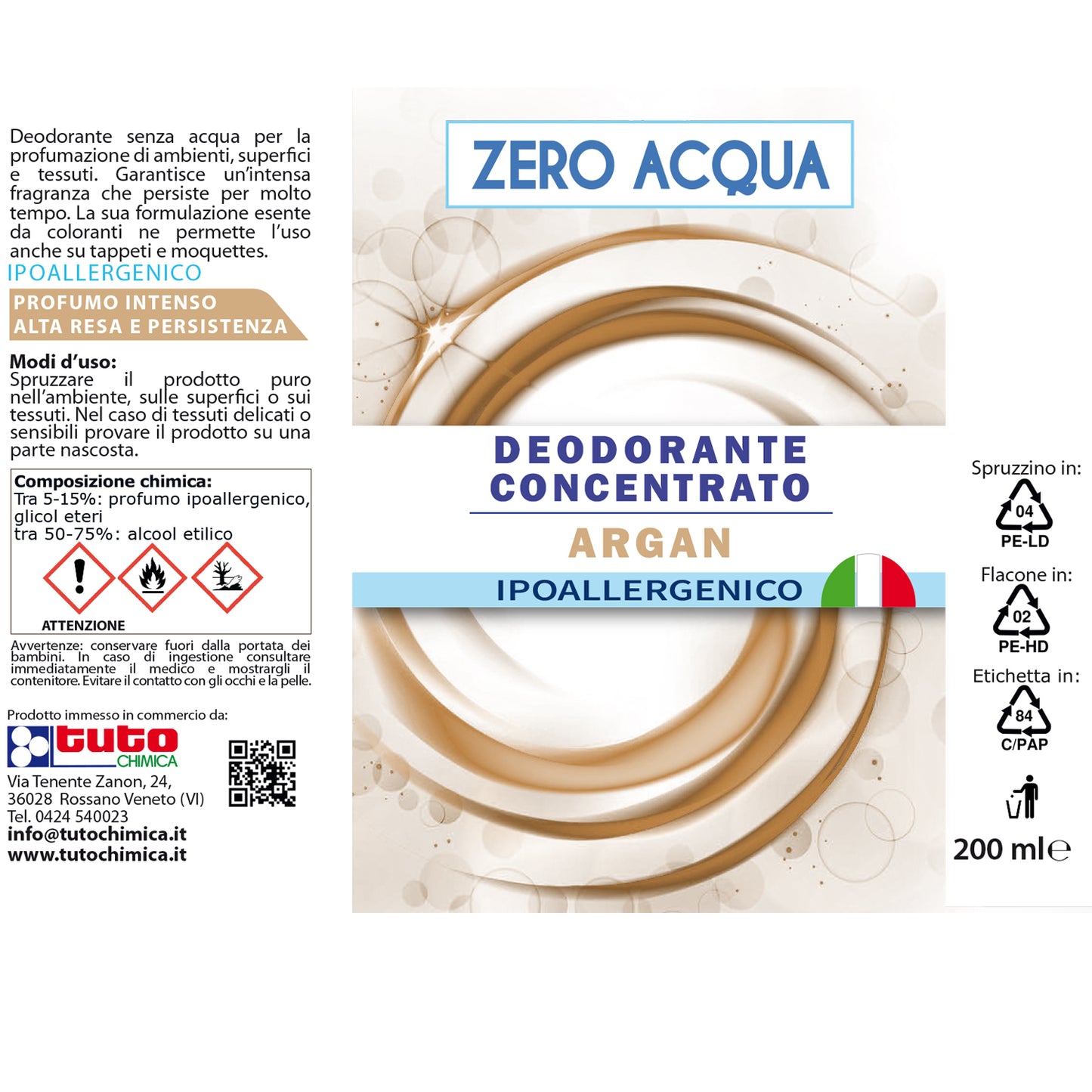Zero Acqua Deodorante concentrato 200ml