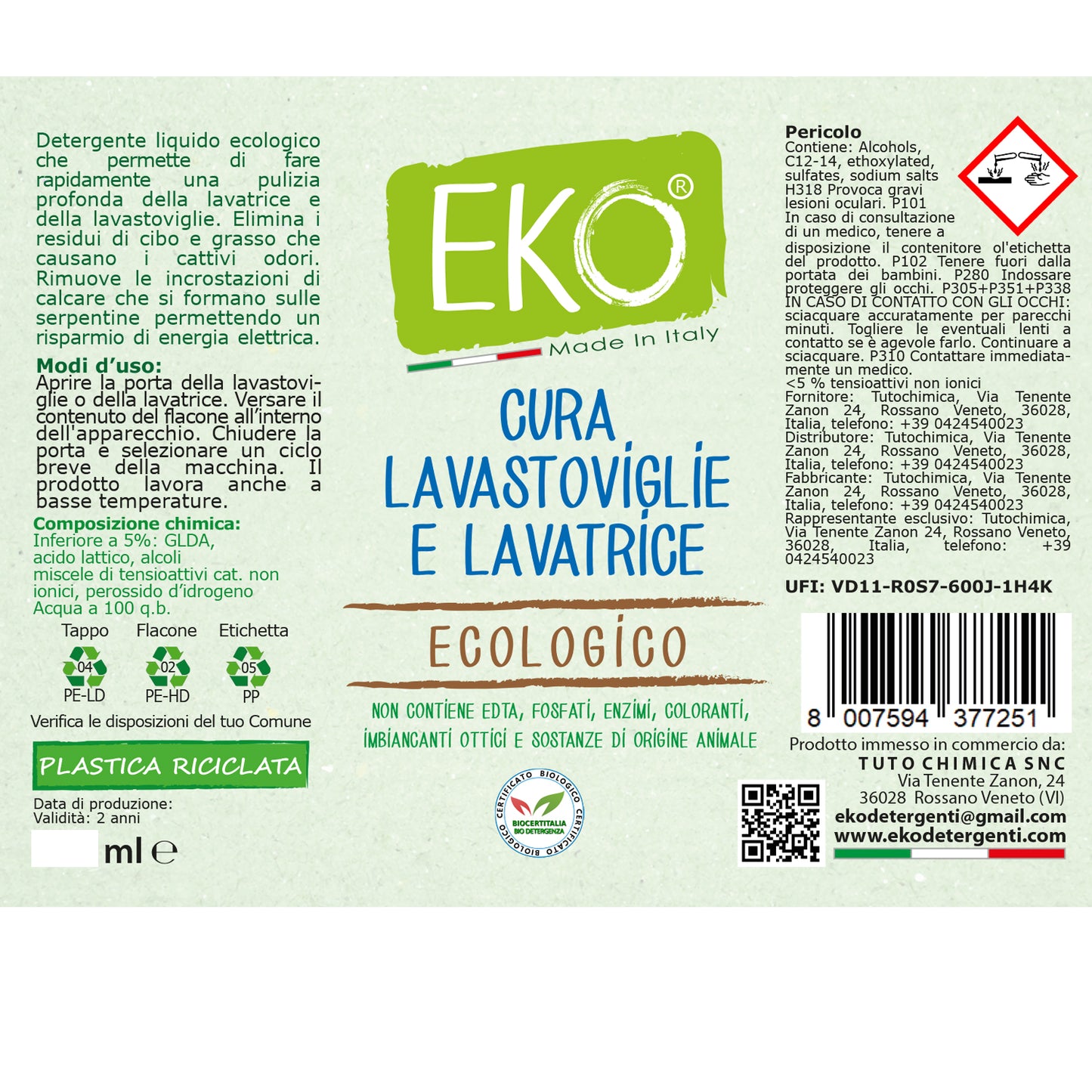 Eko cura lavatrice e lavastoviglie