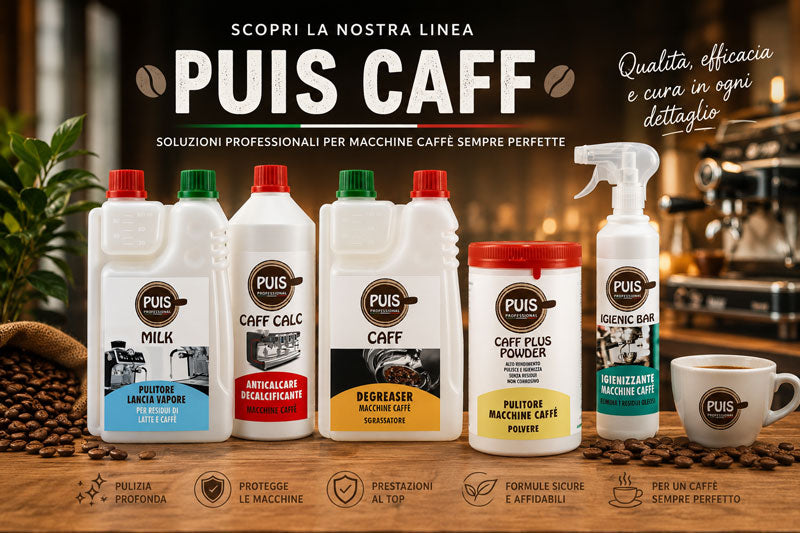 Puis caff degreaser detergente filtri e macchine caffe’