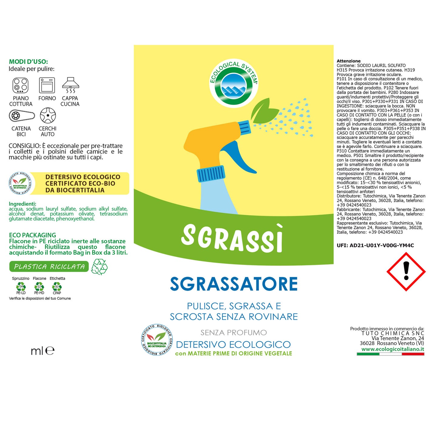 Sgrassì sgrassatore ecologico