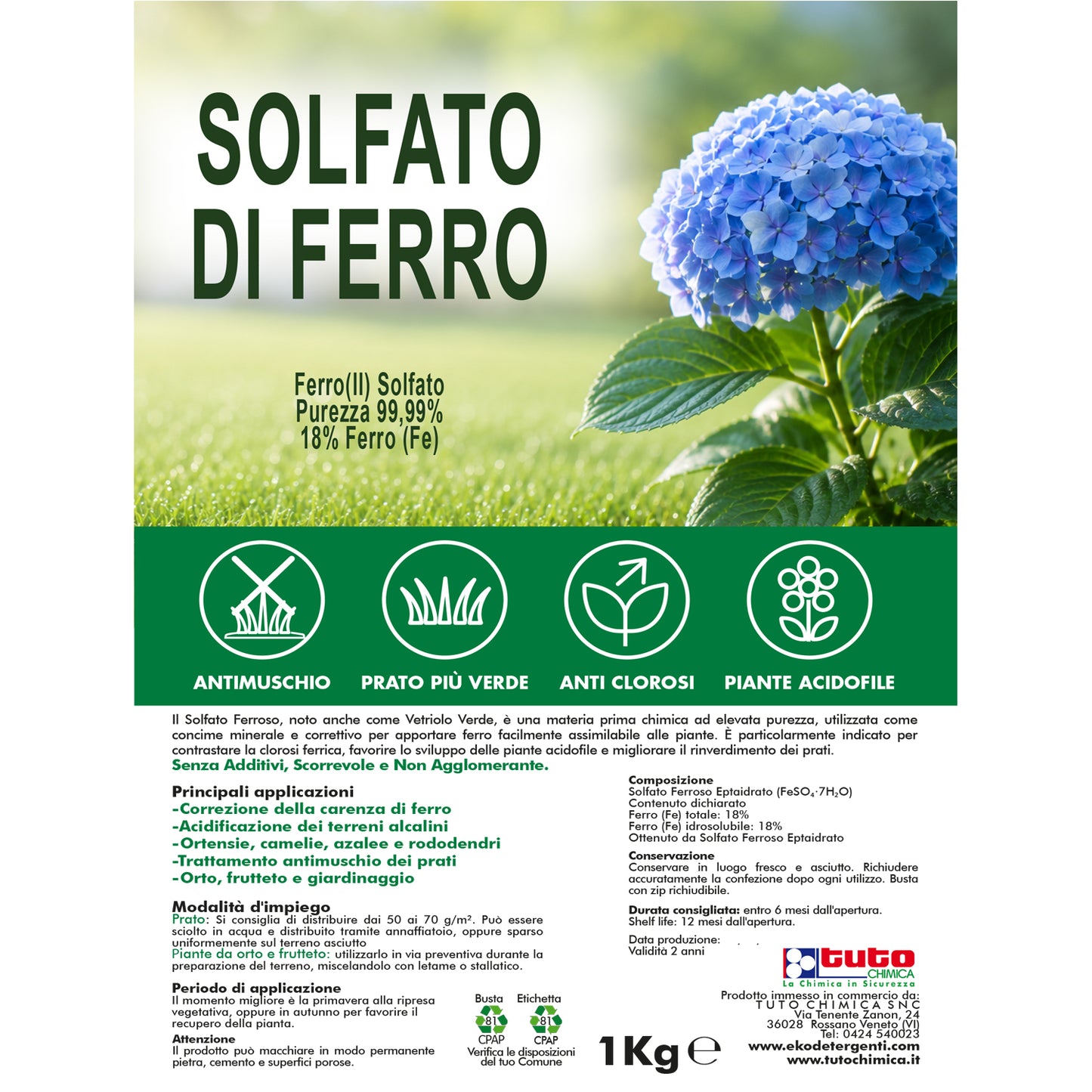 Solfato di ferro 1 Kg