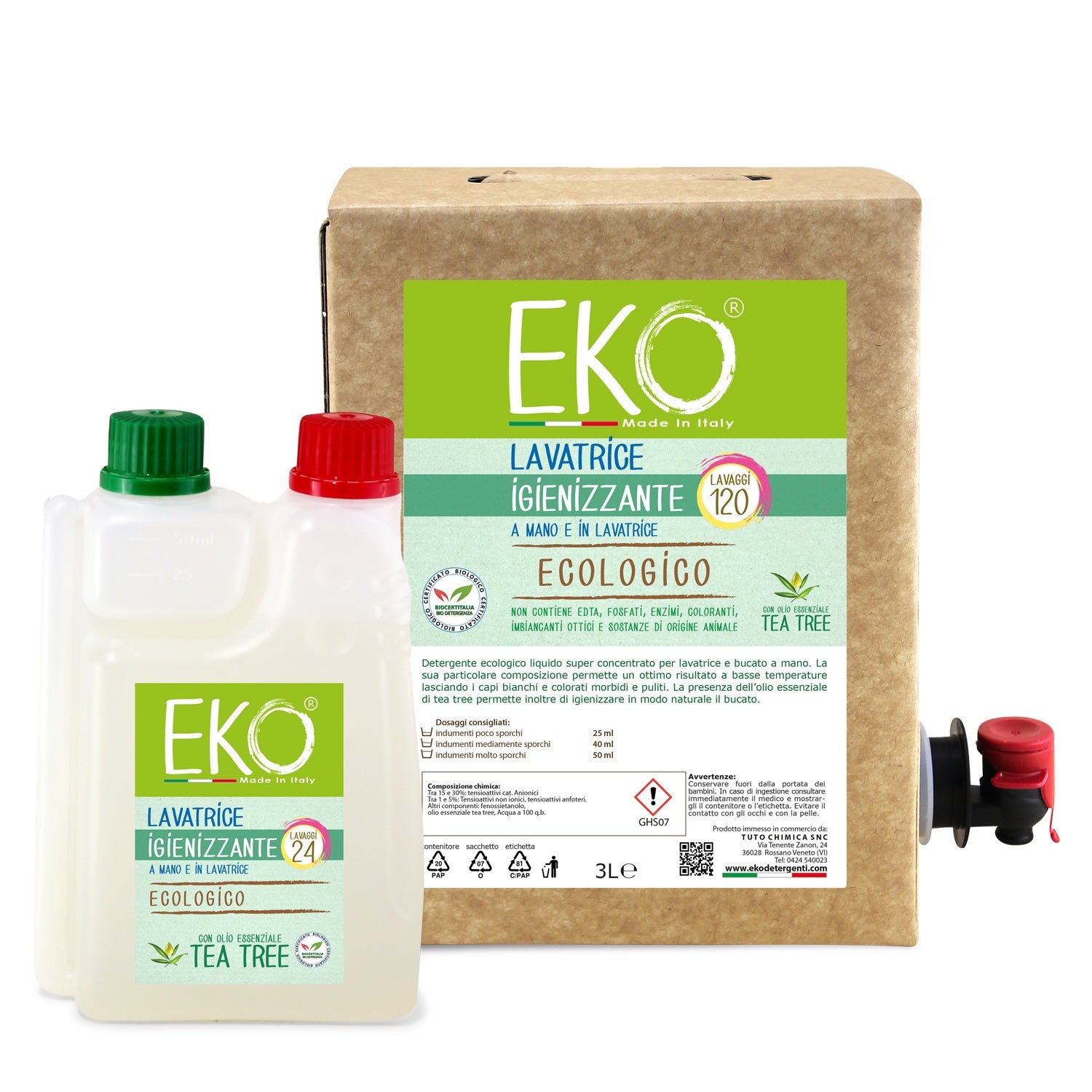 Bag in Box Eko detersivo lavatrice tea tree