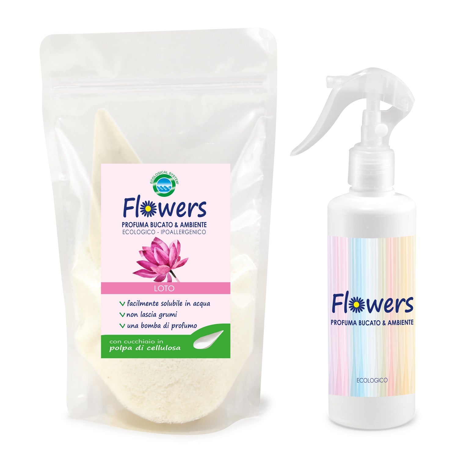 Profuma bucato e ambiente in polvere ecologico Flowers Idea Regalo