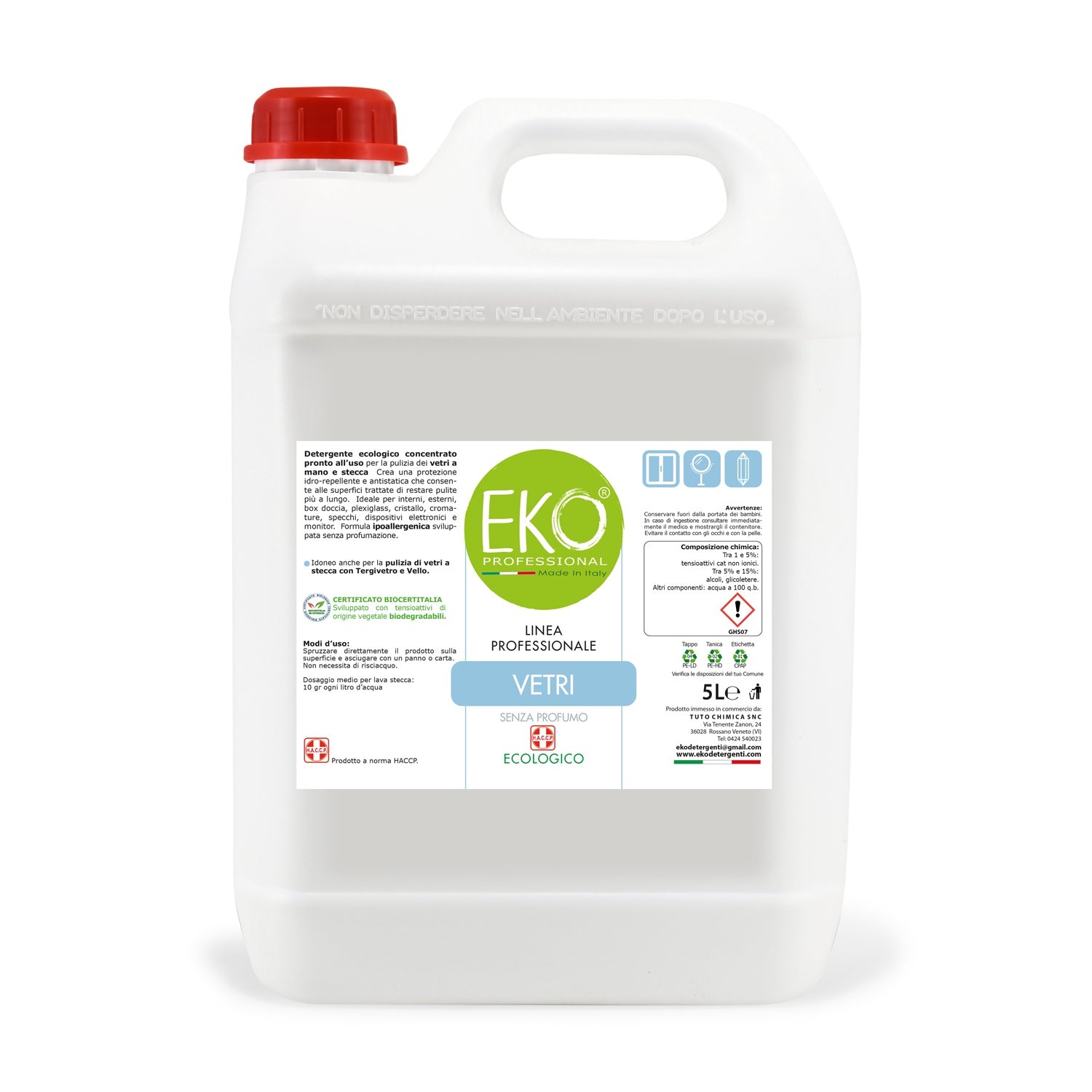 Detergente vetri ecologico Eko Professional