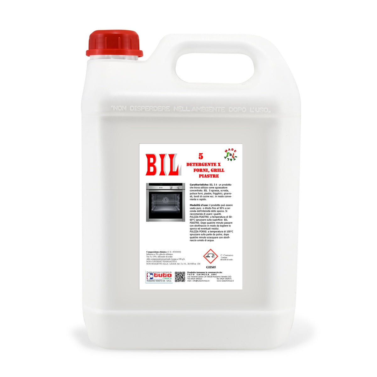 Bil 5 sgrassante per forni, grill, piastre