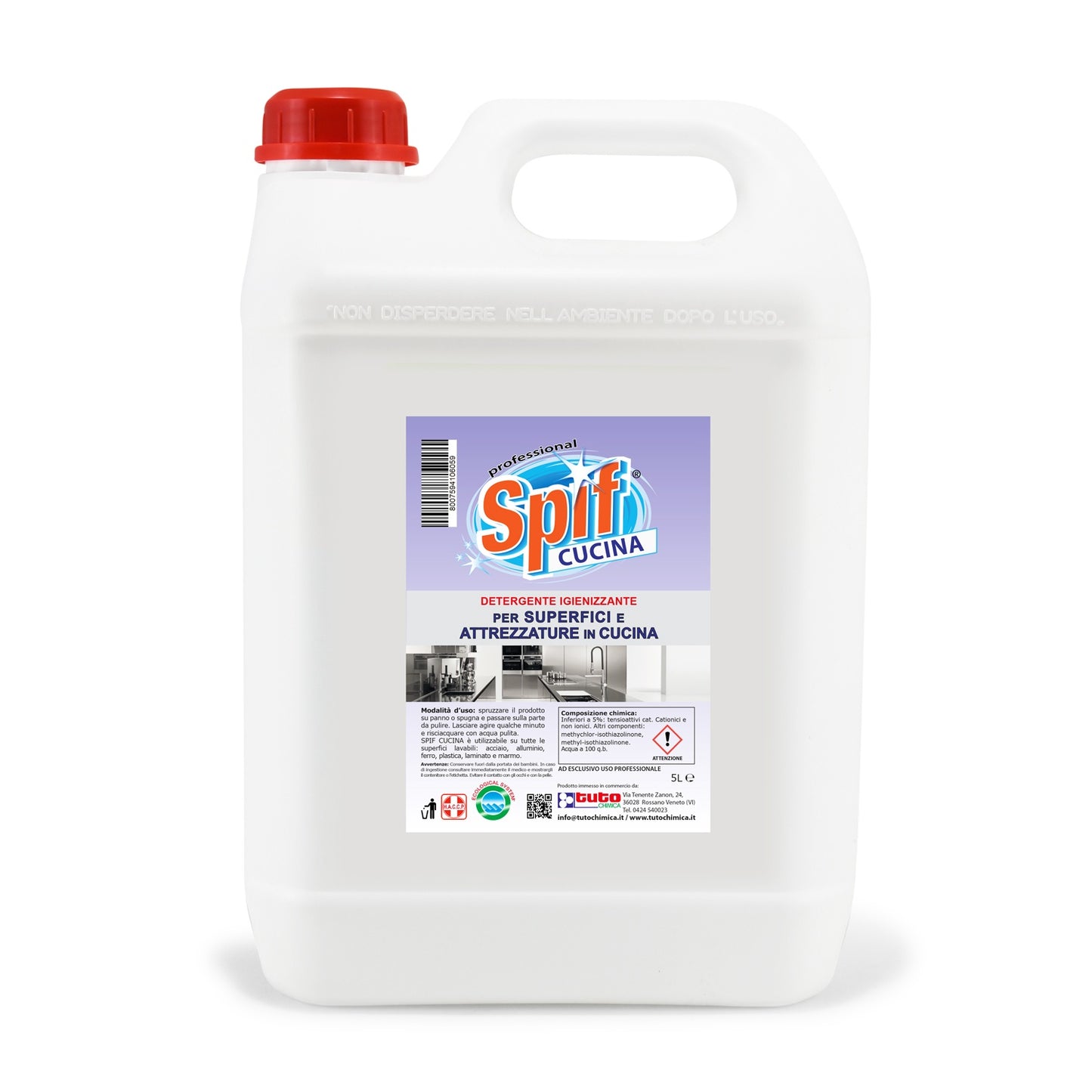 detergente igienizzante cucina 5l