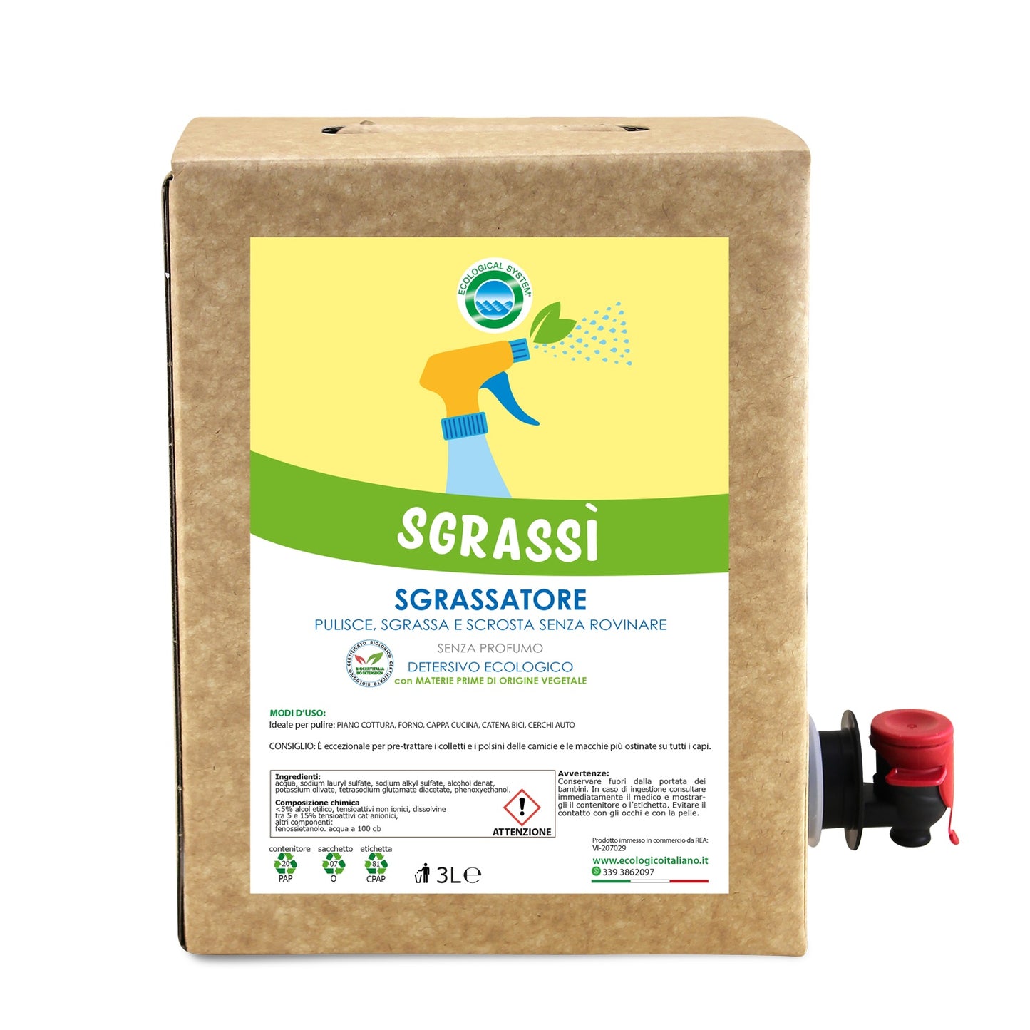 Sgrassì sgrassatore ecologico baginbox