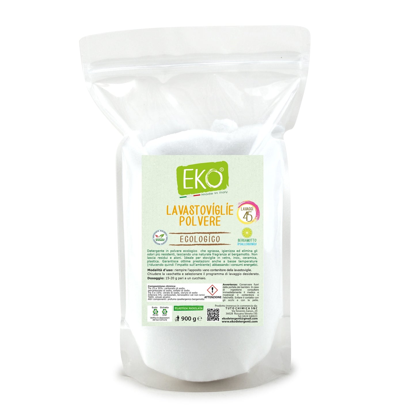 Eko lavastoviglie polvere ecologico