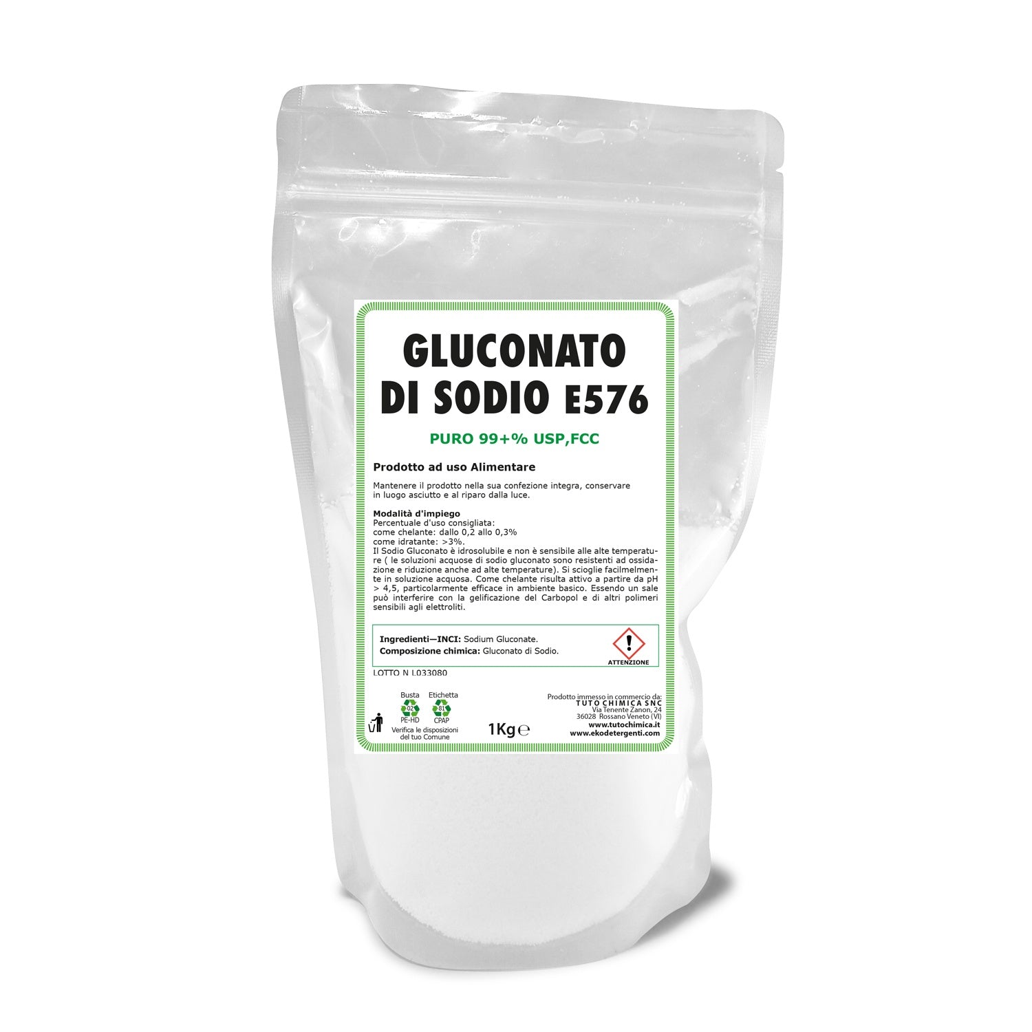 Gluconato di Sodio Alimentare Puro USP,FCC