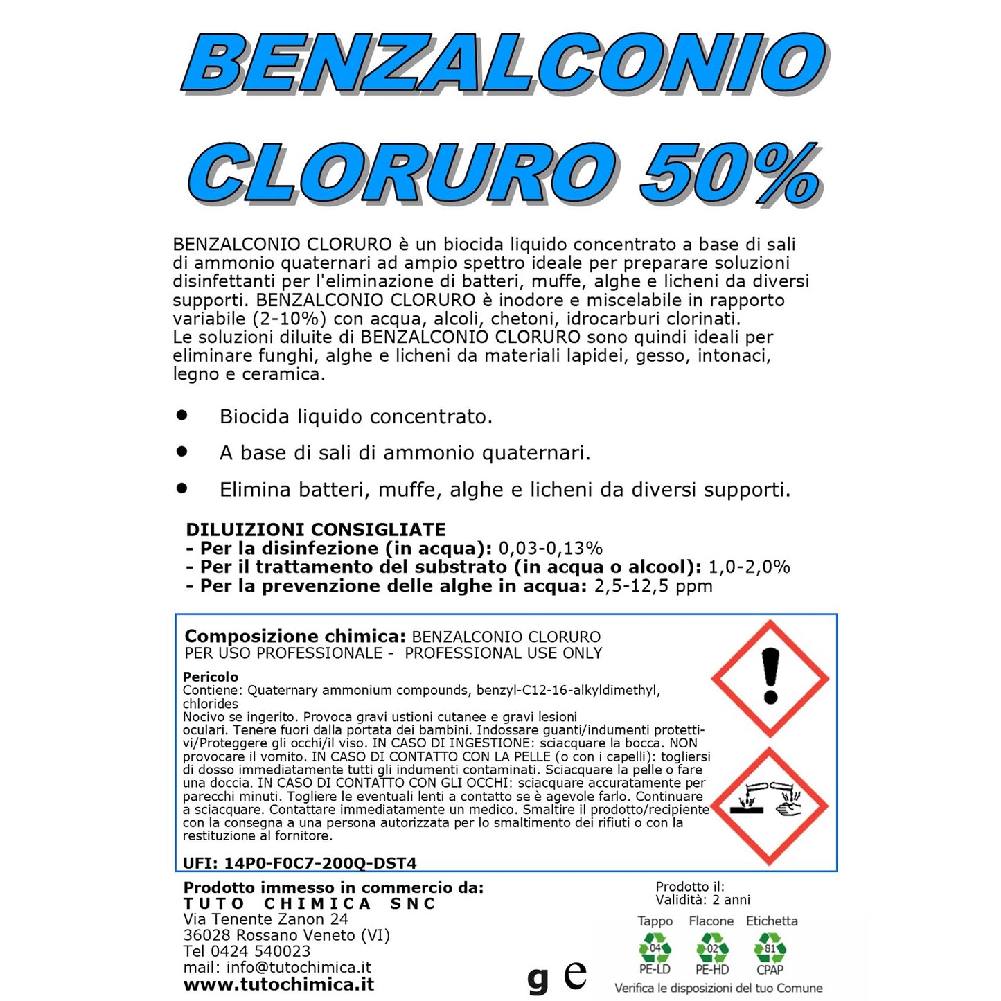 Benzalconio cloruro  50%