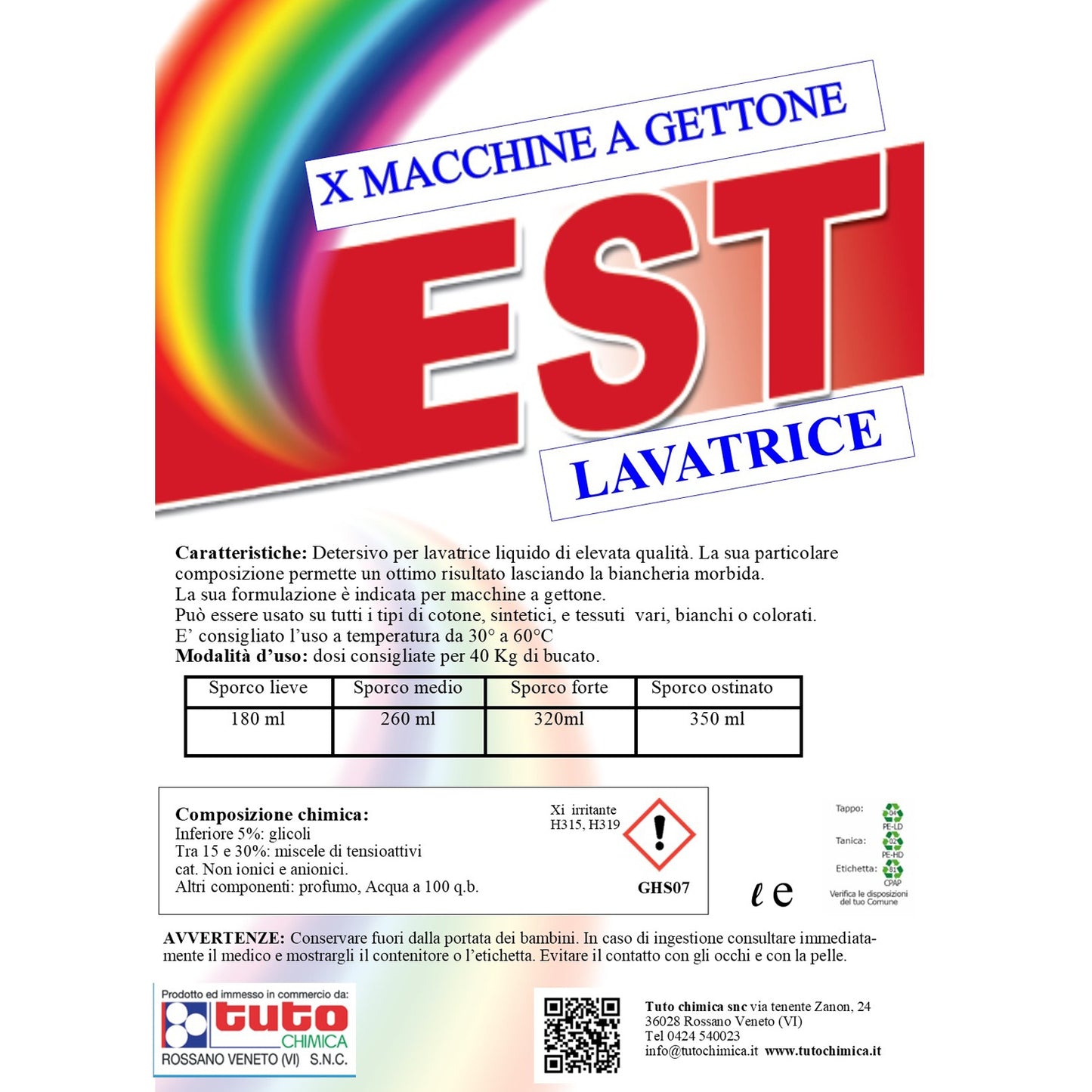 Est Lavatrice Liquido per macchine a gettone