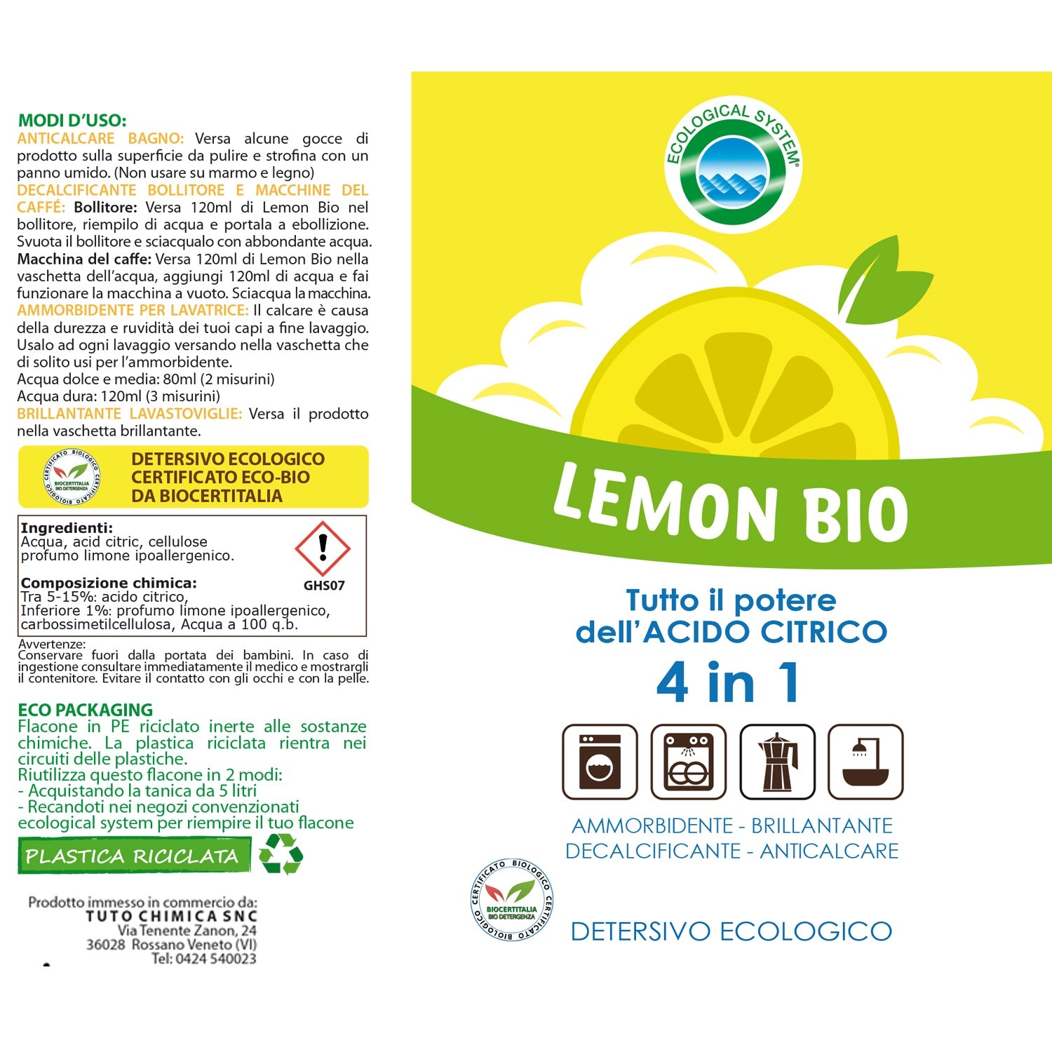 Kit Anticalcare ecologico Lemon bio