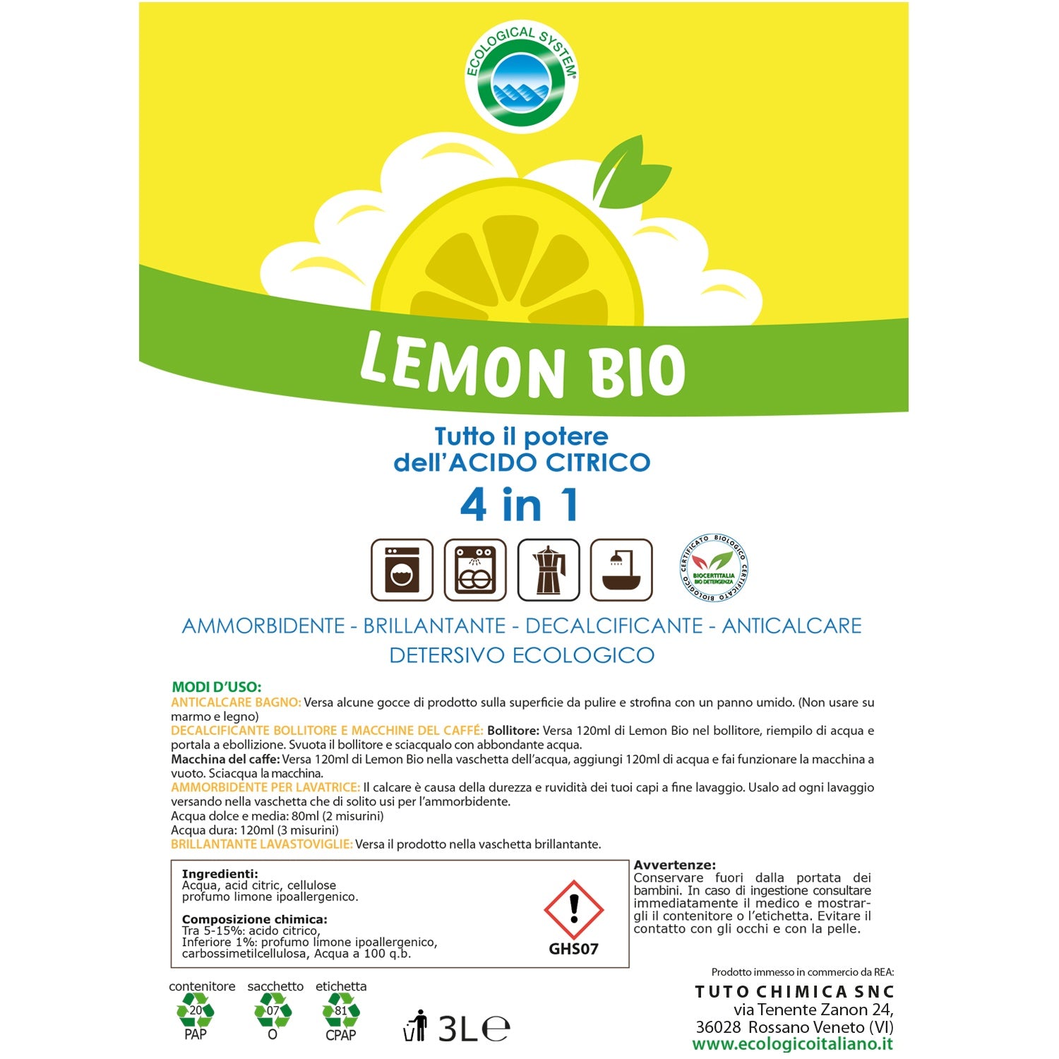 Kit Anticalcare ecologico Lemon bio