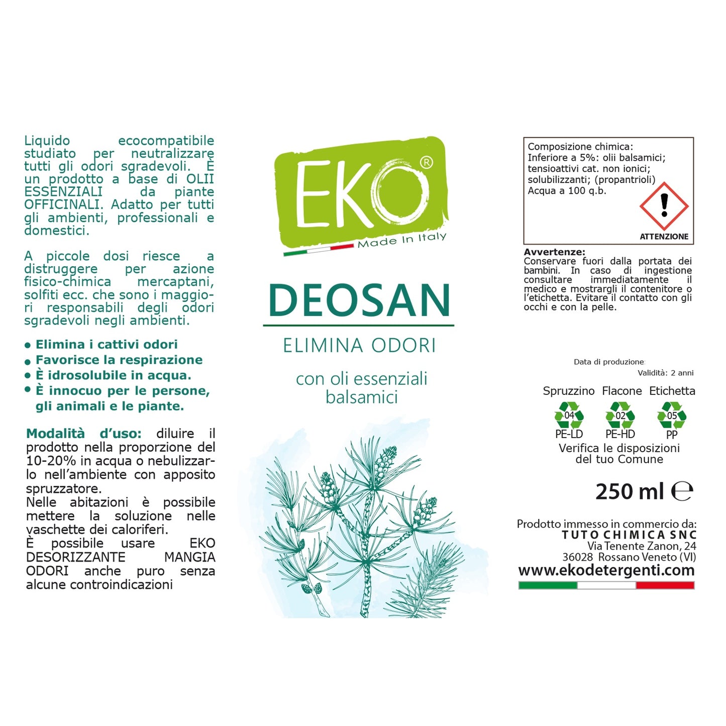 Eko Deosan Elimina Odori 250ml Idea Regalo
