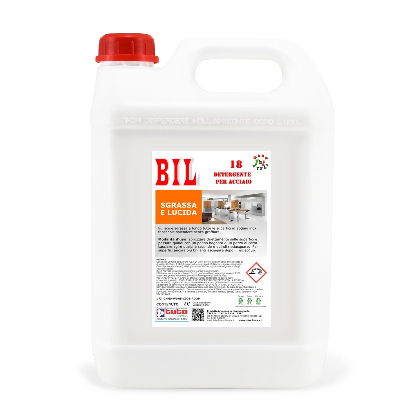 pulitore acciaio inox bil 18